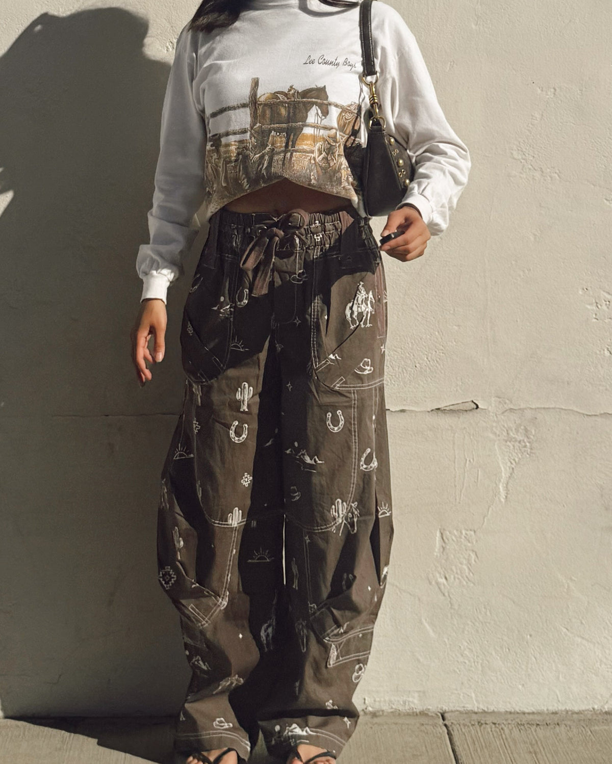 Western Barrel Pants - Burnout