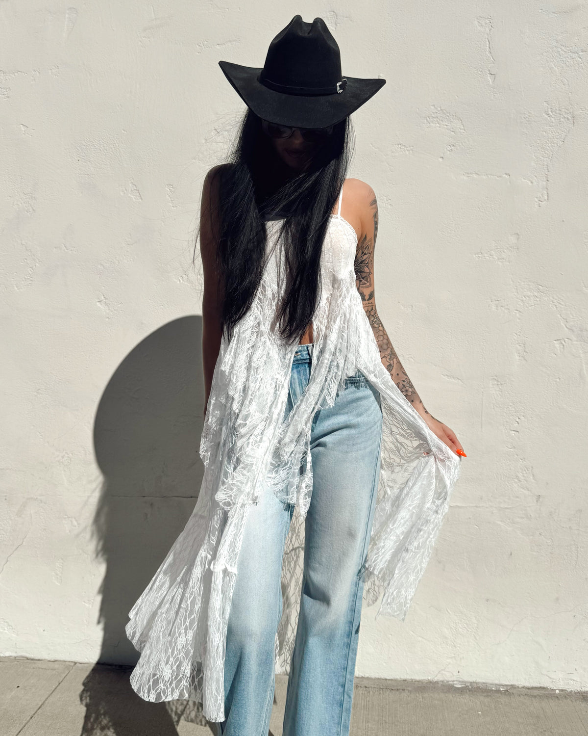 Lace Cami Maxi Top - Burnout