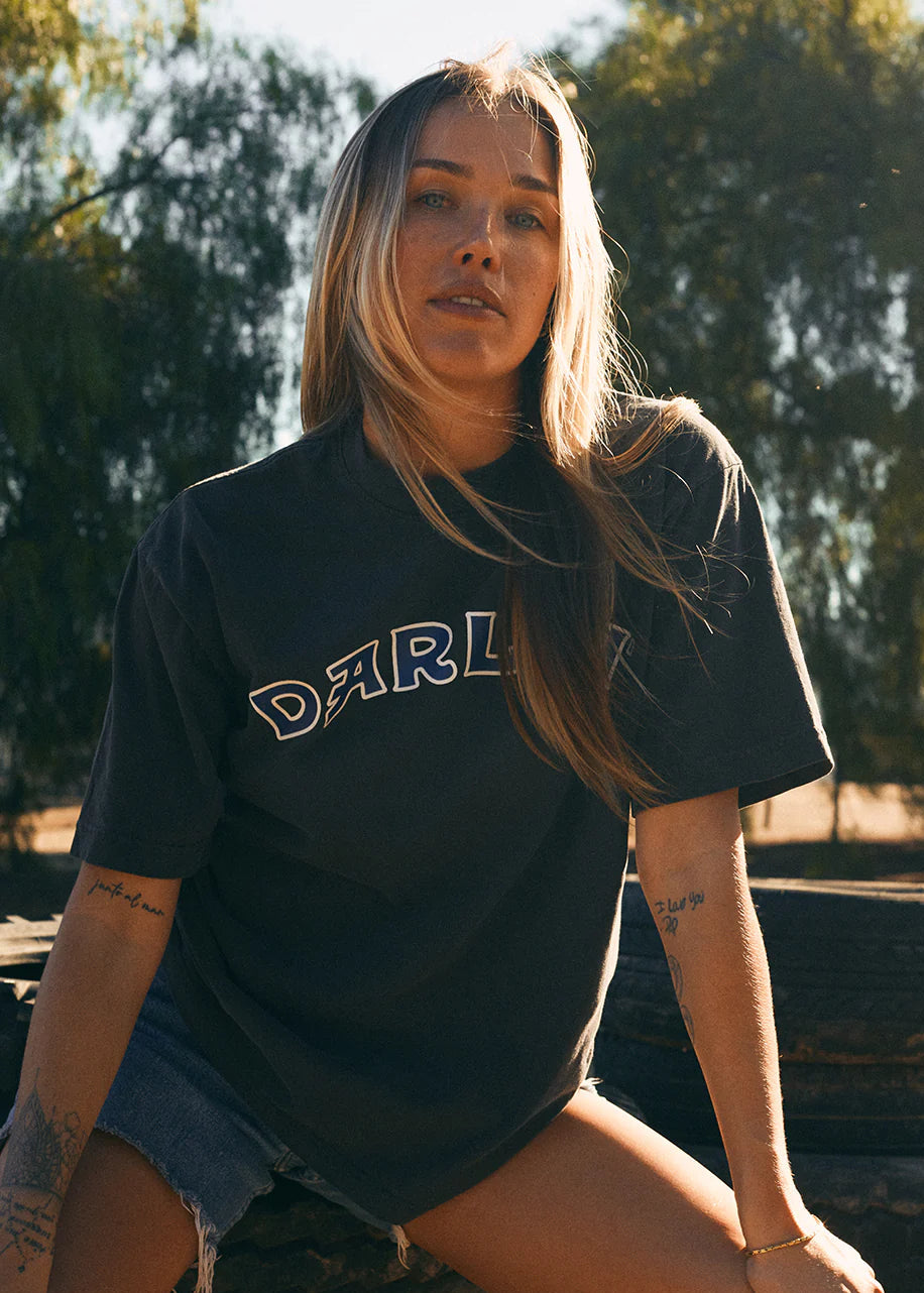 Darlin' Short Sleeve - Charcoal - Burnout