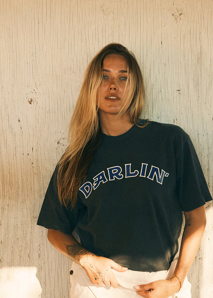 Darlin' Short Sleeve - Charcoal - Burnout