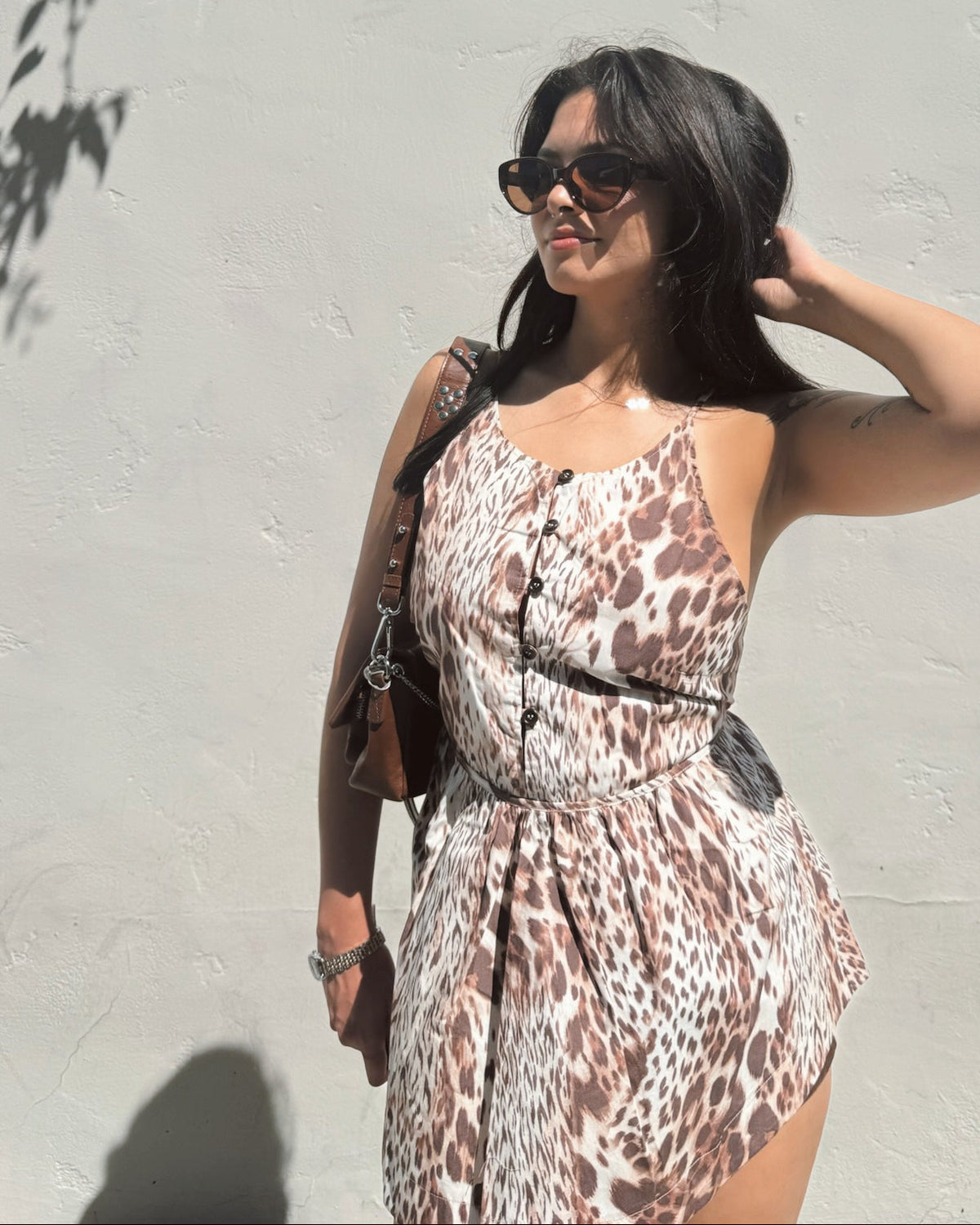 Leopard Tunic Top - Burnout