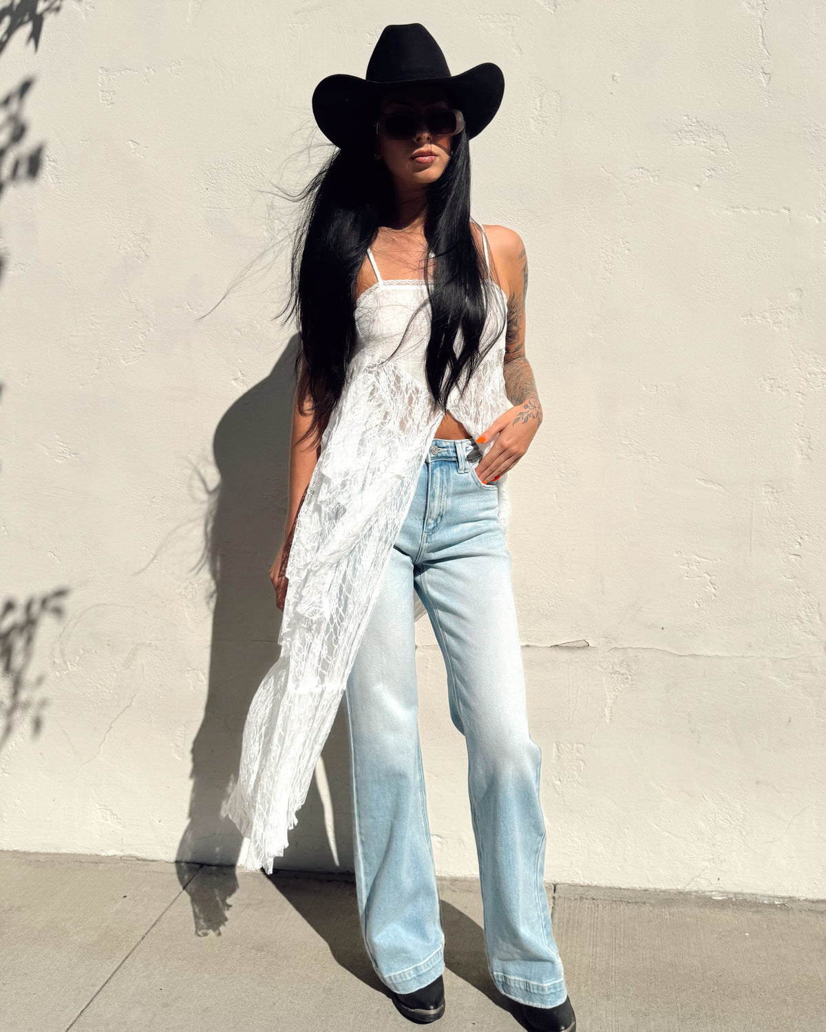 Lace Cami Maxi Top - Burnout