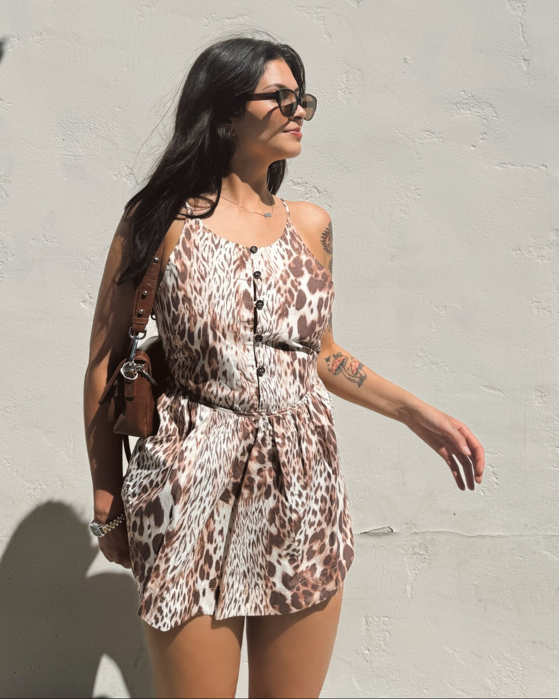 Leopard Tunic Top - Burnout