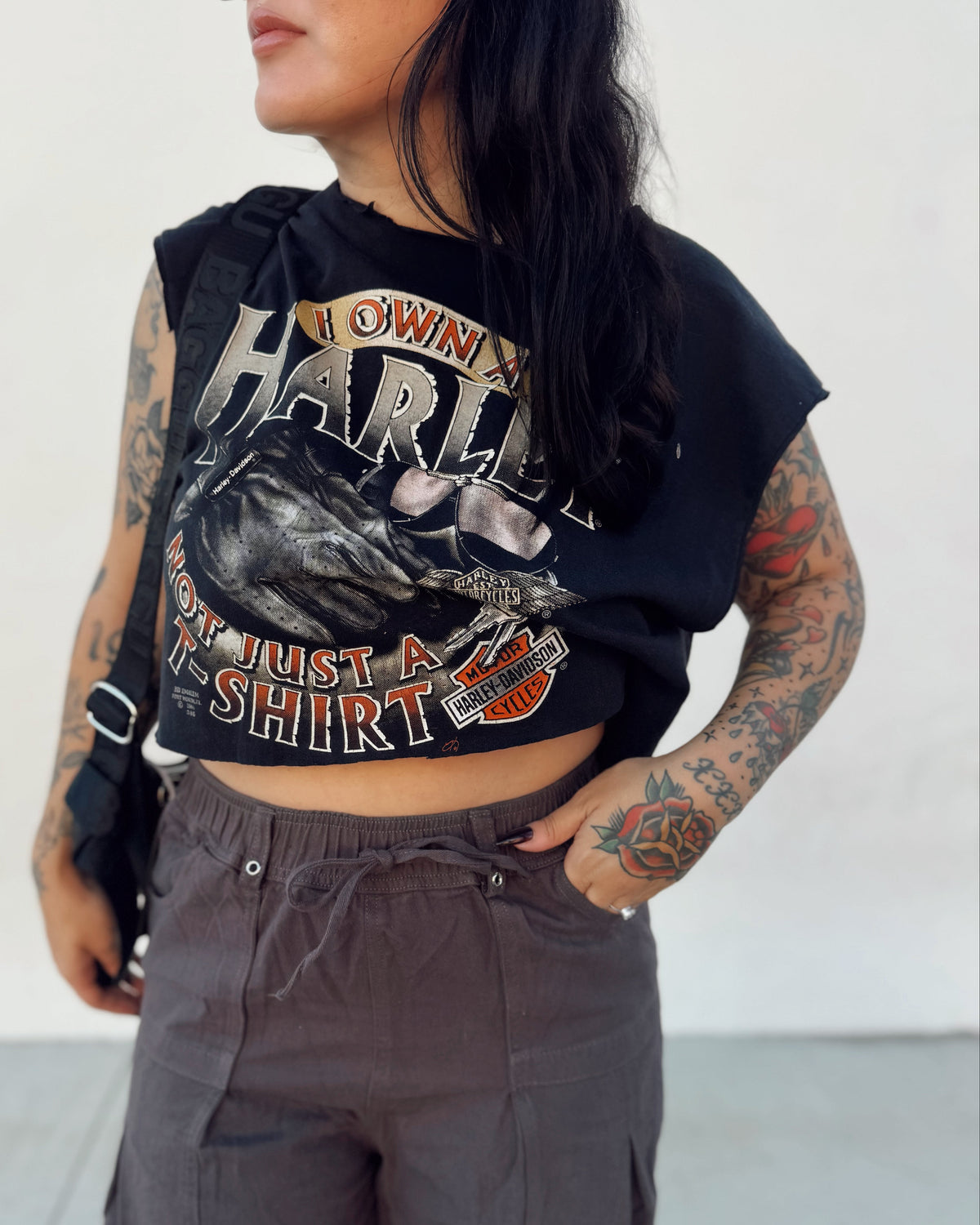 Wide Leg Barrel Pants - Burnout