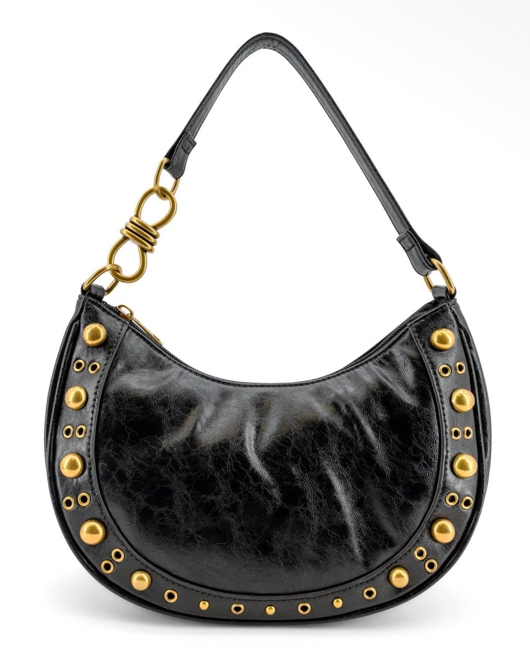Dune Studded Crescent Bag - Burnout