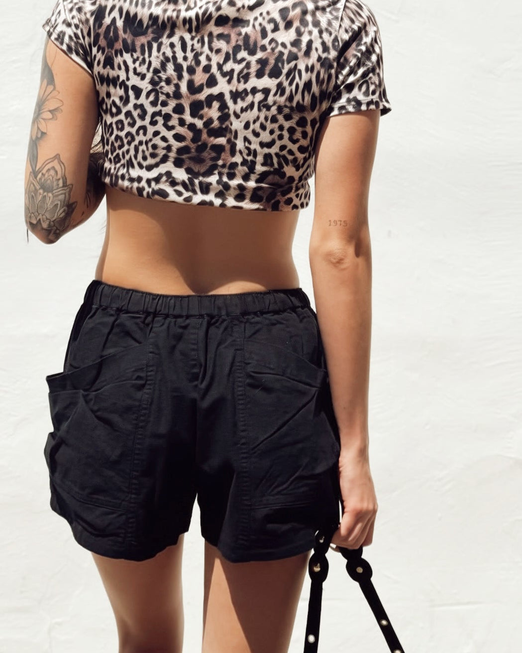 Utility Pocket Shorts - Black - Burnout