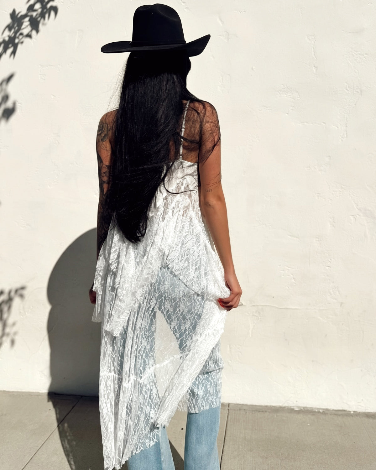 Lace Cami Maxi Top - Burnout