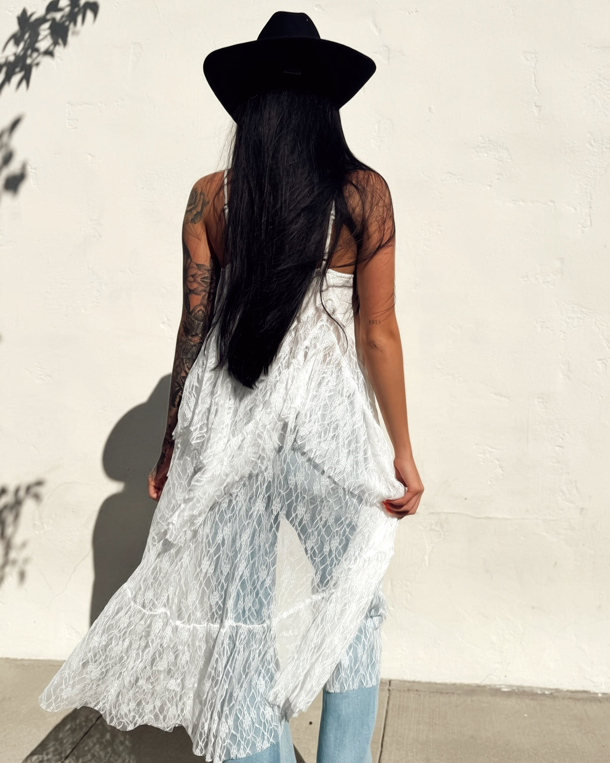 Lace Cami Maxi Top - Burnout