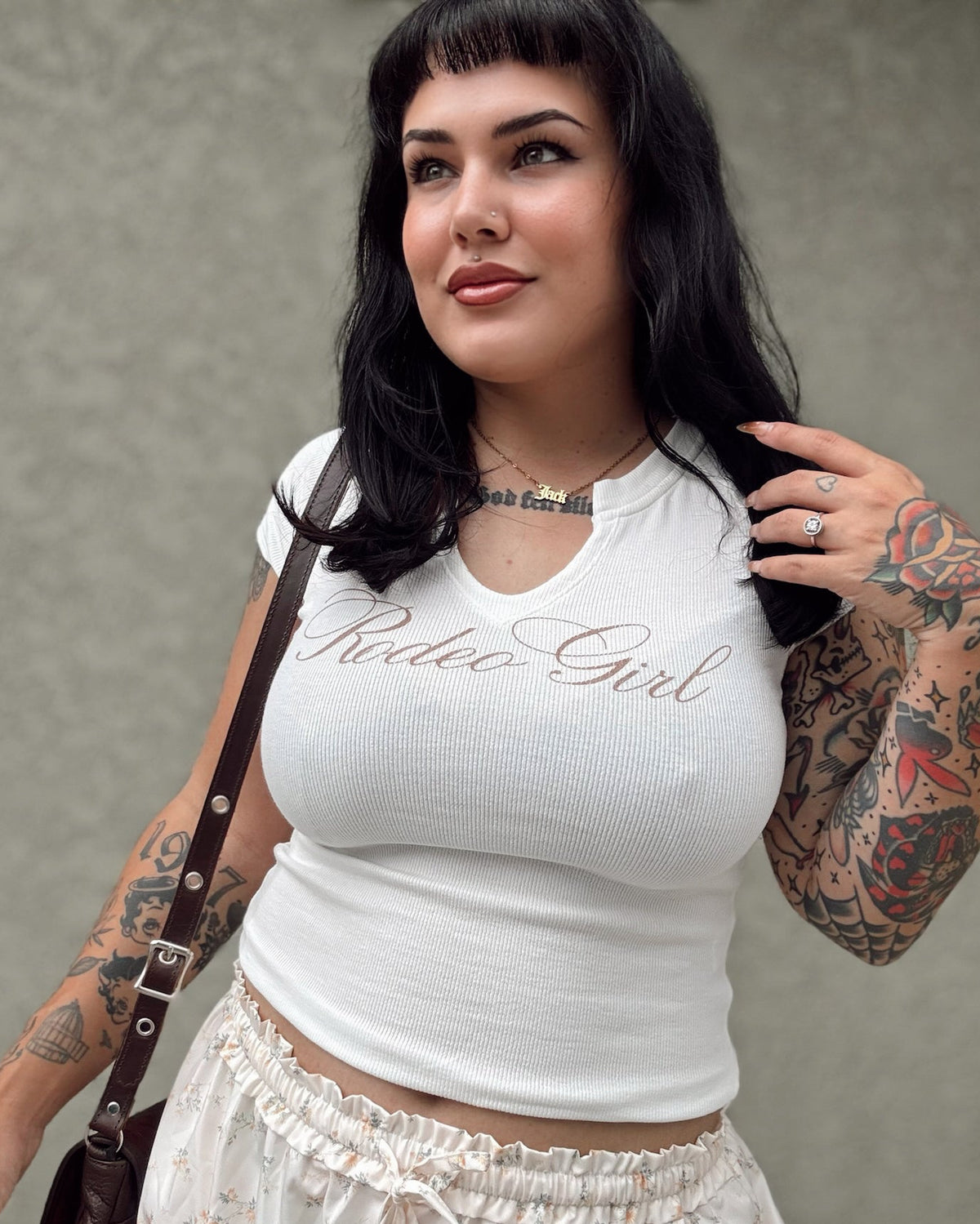 Rodeo Girl Baby Tee - Burnout
