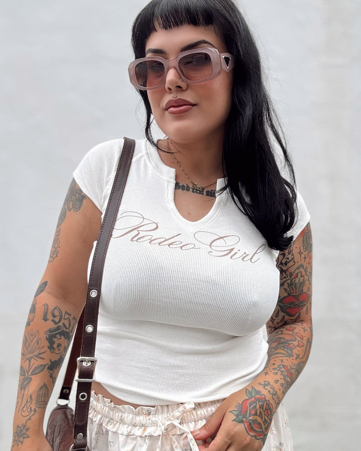 Rodeo Girl Baby Tee - Burnout