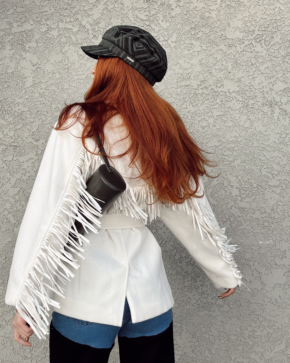 Fringe Coat - Burnout