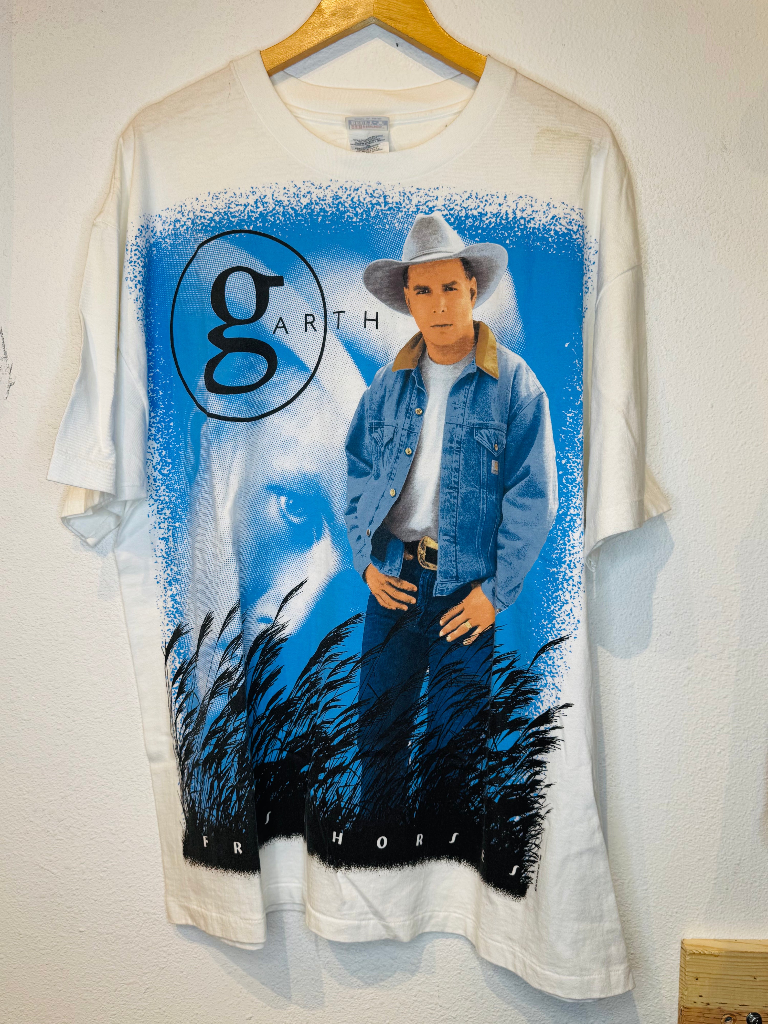 Garth Brooks Fresh Horses Vintage Tee - Burnout