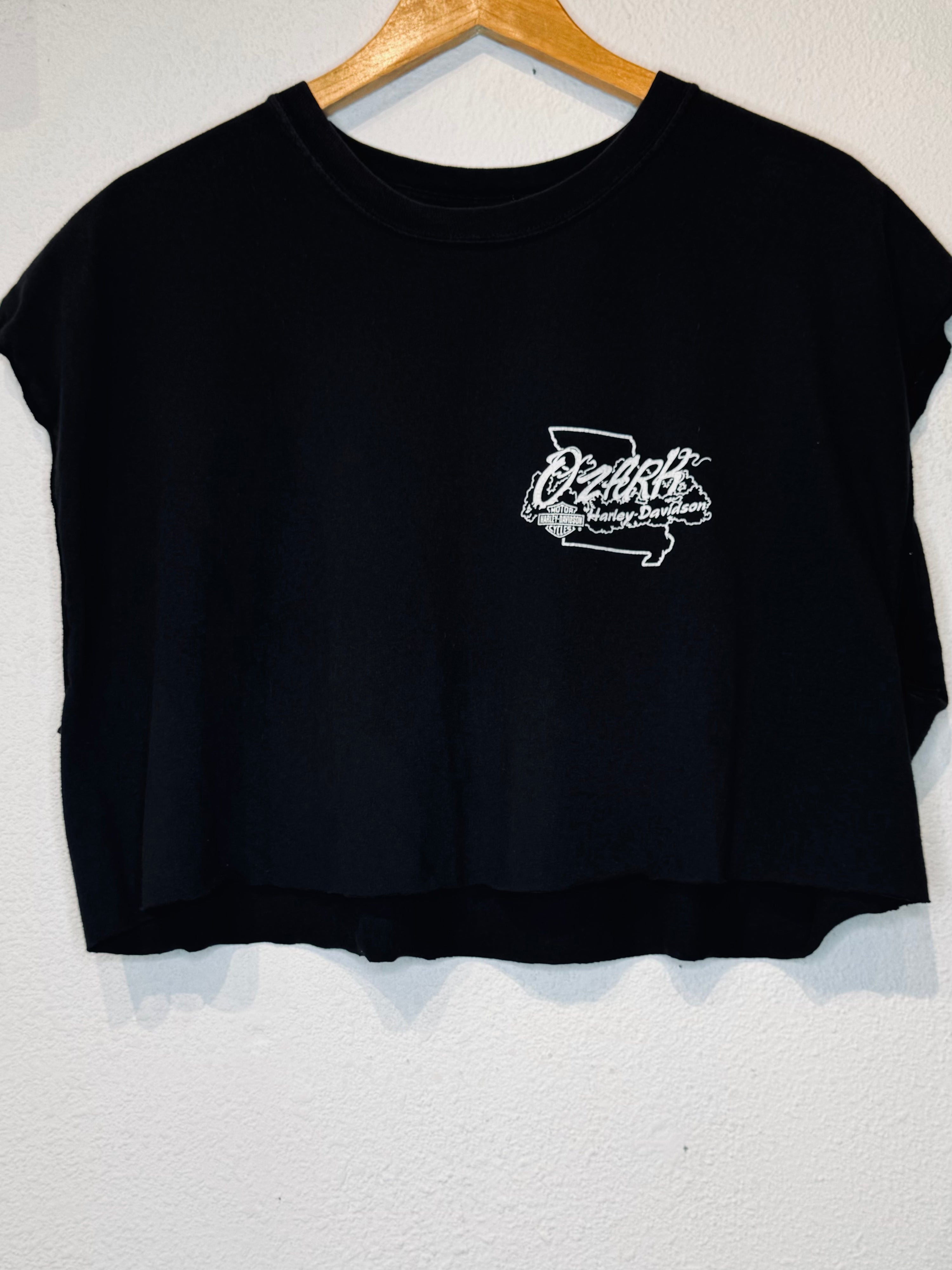 Ozark Harley Vintage Crop Tank - Burnout