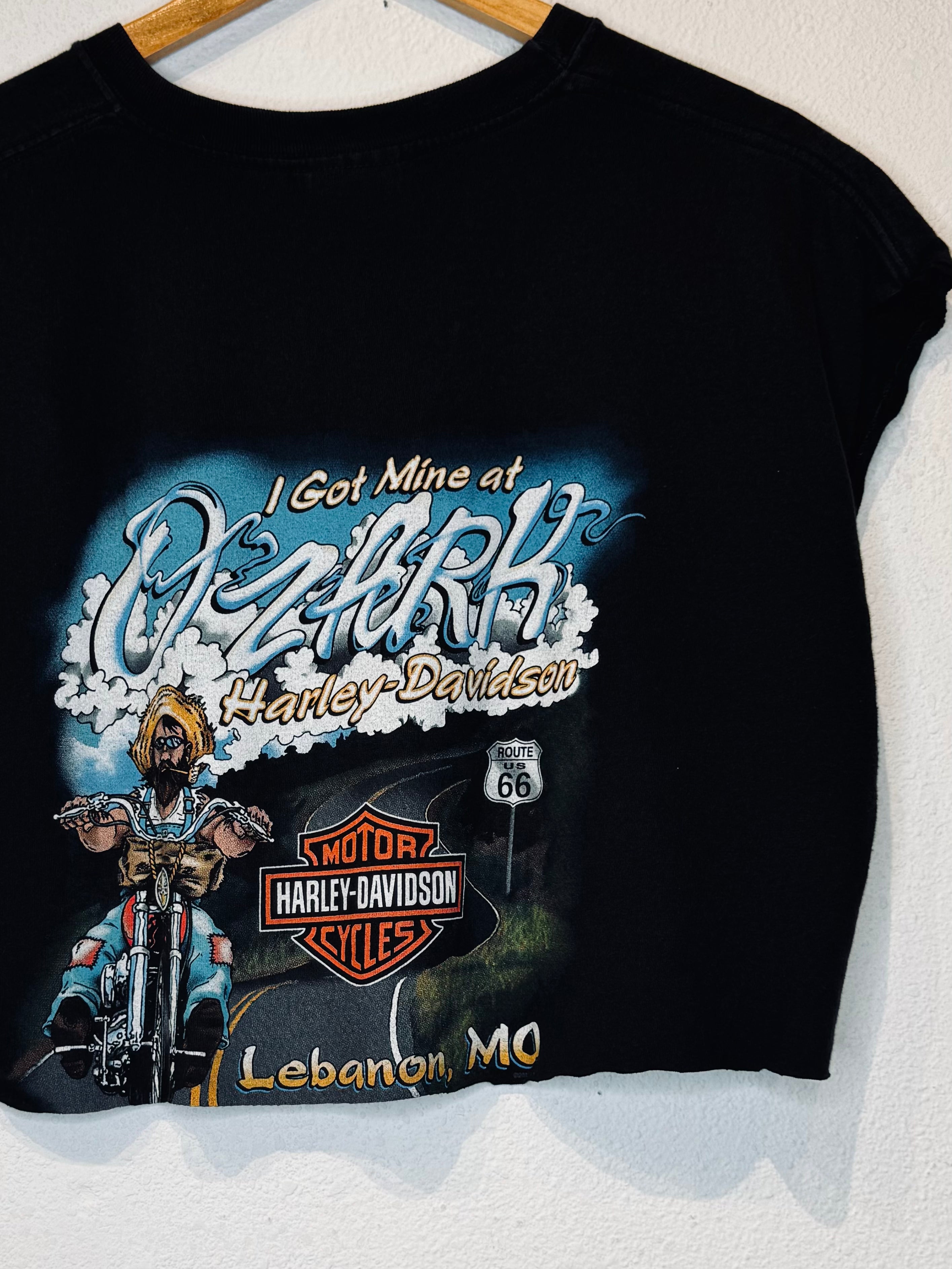 Ozark Harley Vintage Crop Tank - Burnout