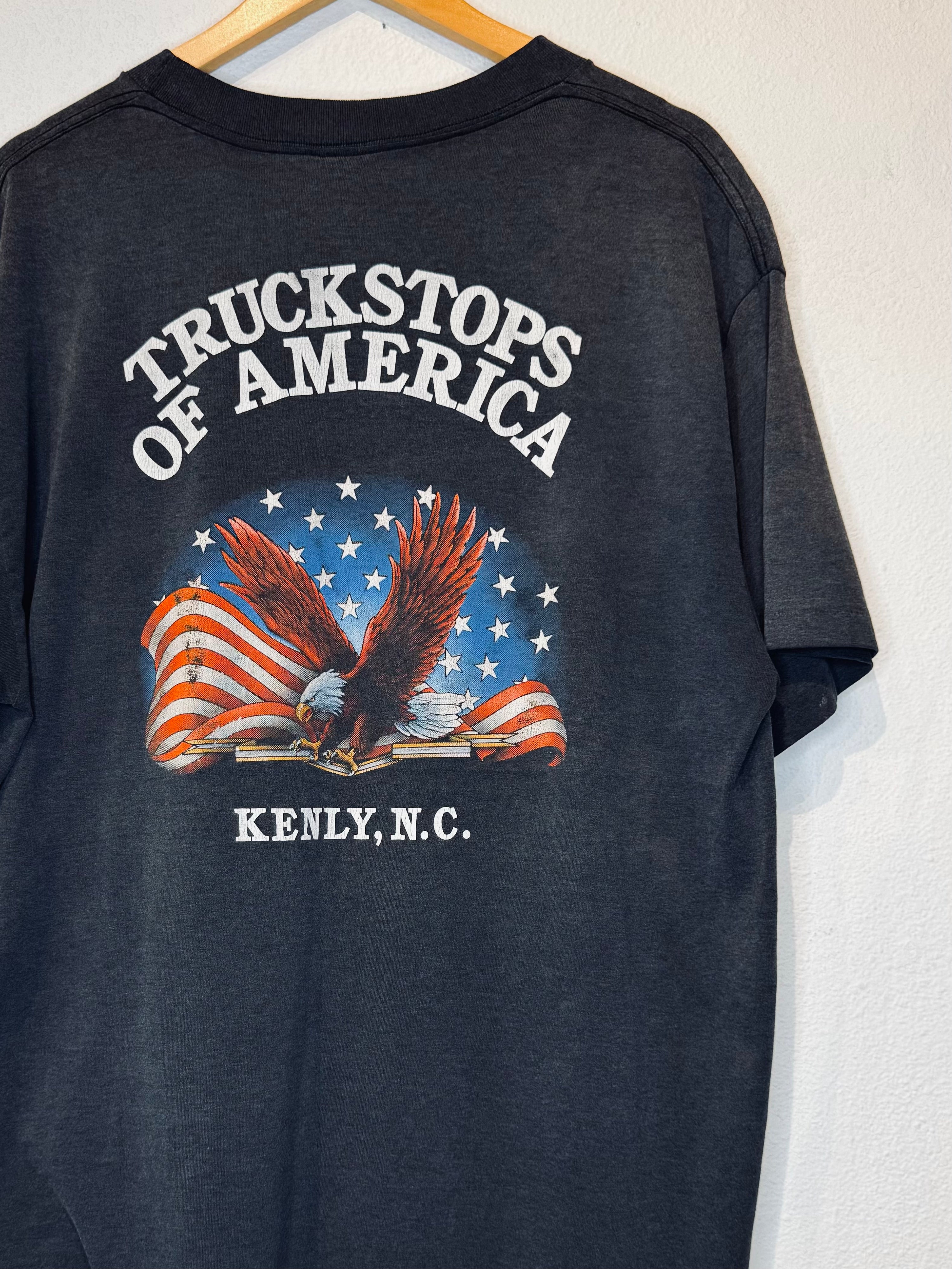 Stay on the Porch Truckers Only Vintage Tee - Burnout