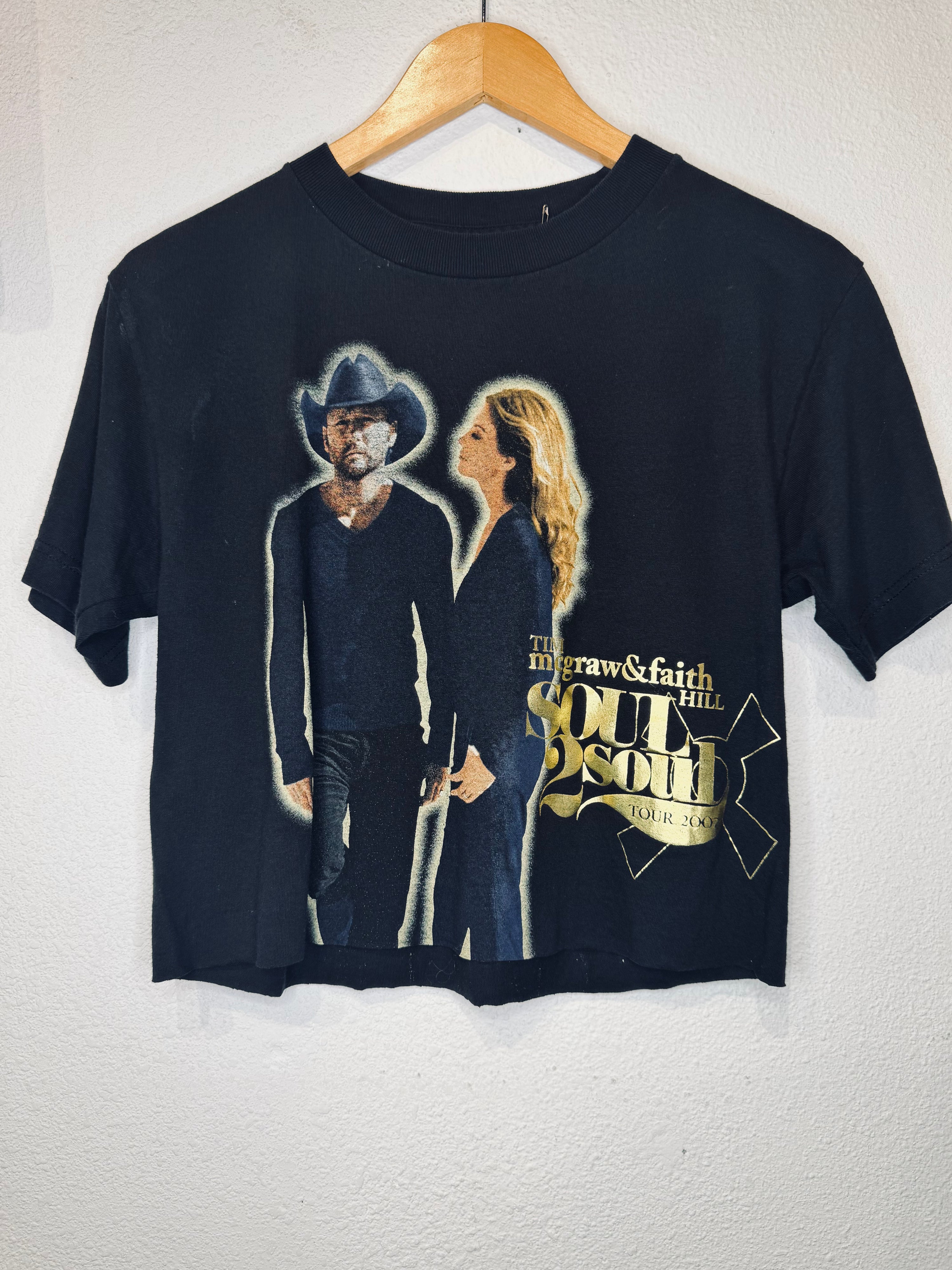 Tim McGraw Faith Hill Vintage Crop Tank - Burnout