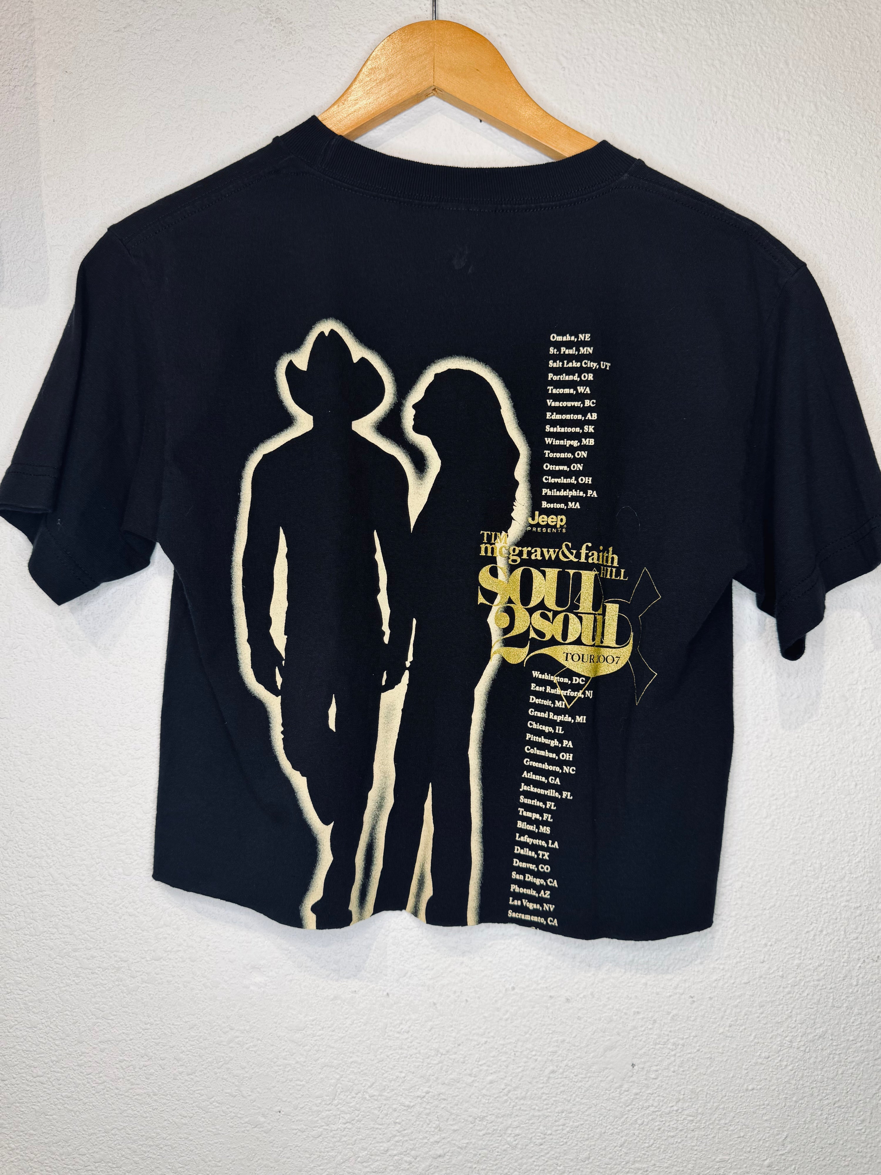 Tim McGraw Faith Hill Vintage Crop Tank - Burnout