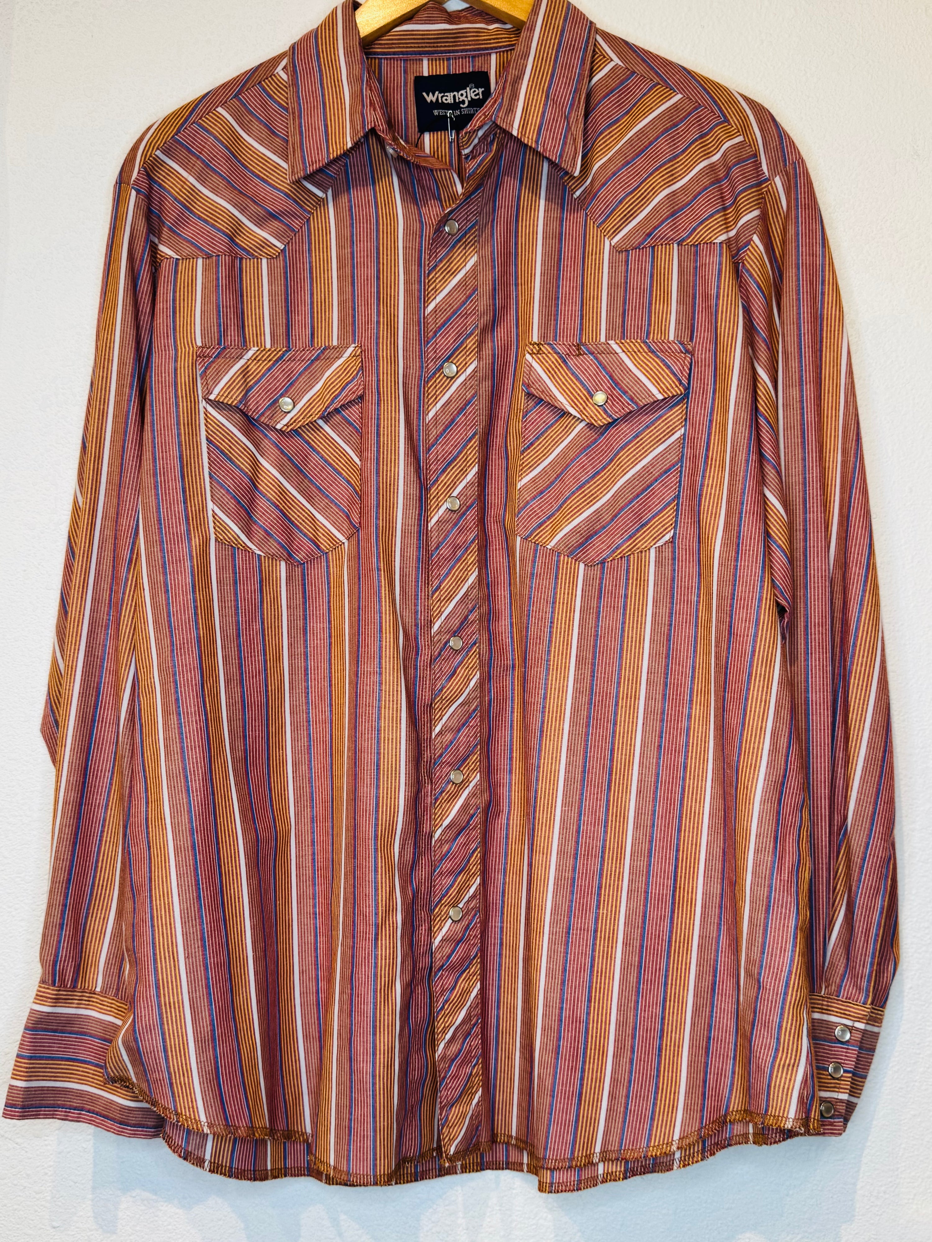 Wrangler Skinny Stripe Vintage Pearl Snap - Burnout