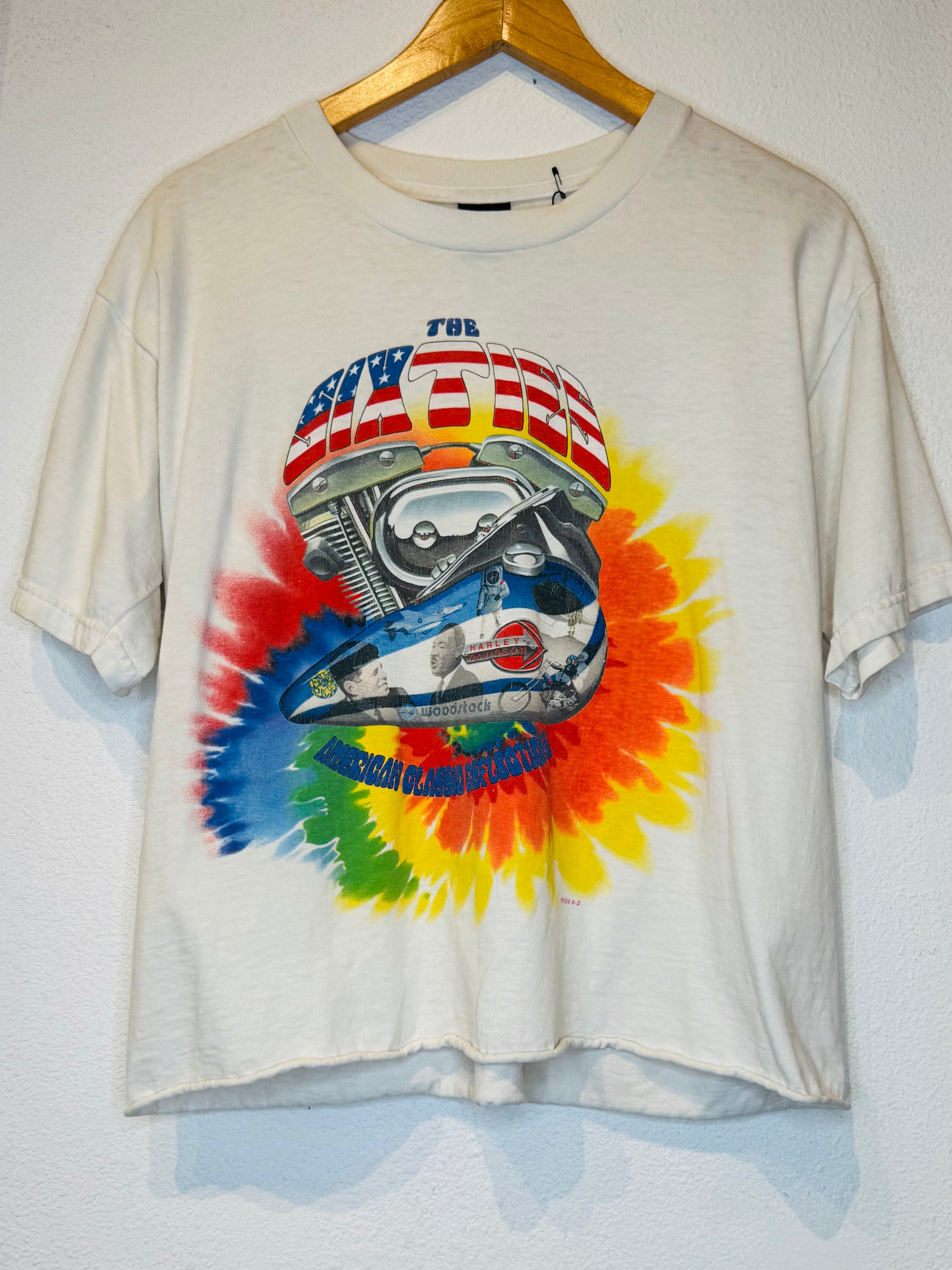 Sixties Harley Vintage Crop Tee - Burnout