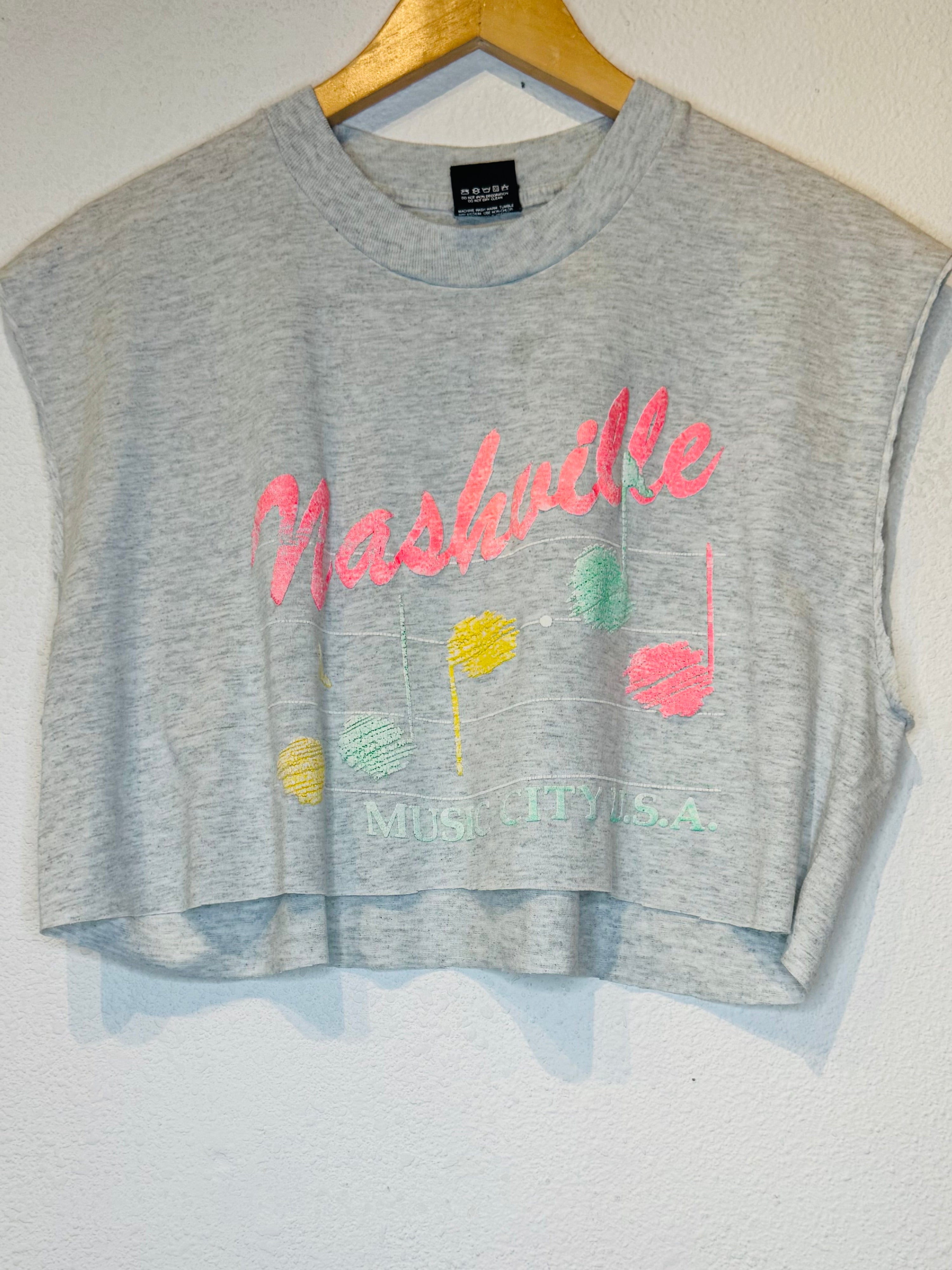 Nashville Vintage Crop Tank - Burnout