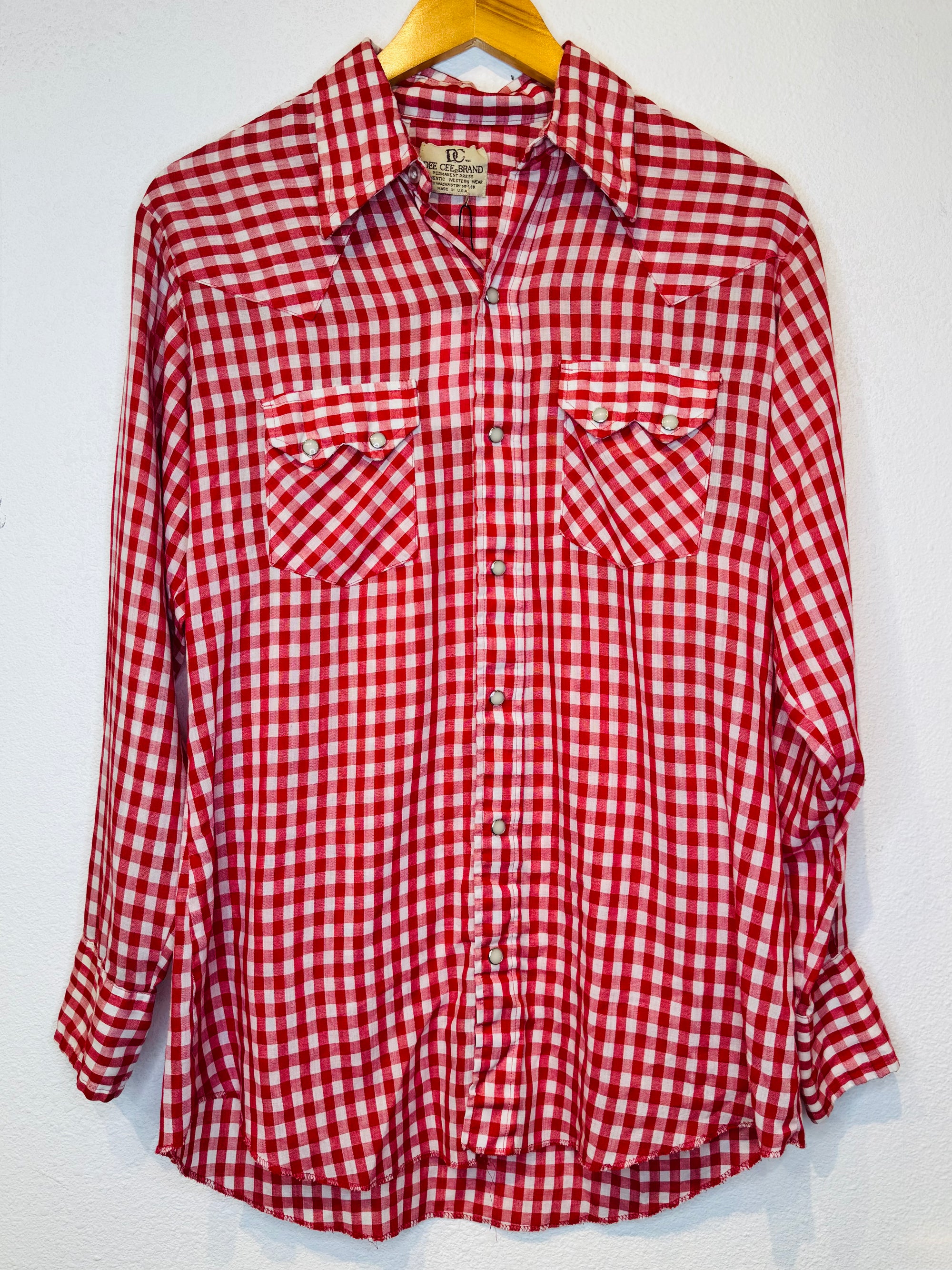 Check Vintage Pearl Snap - Burnout