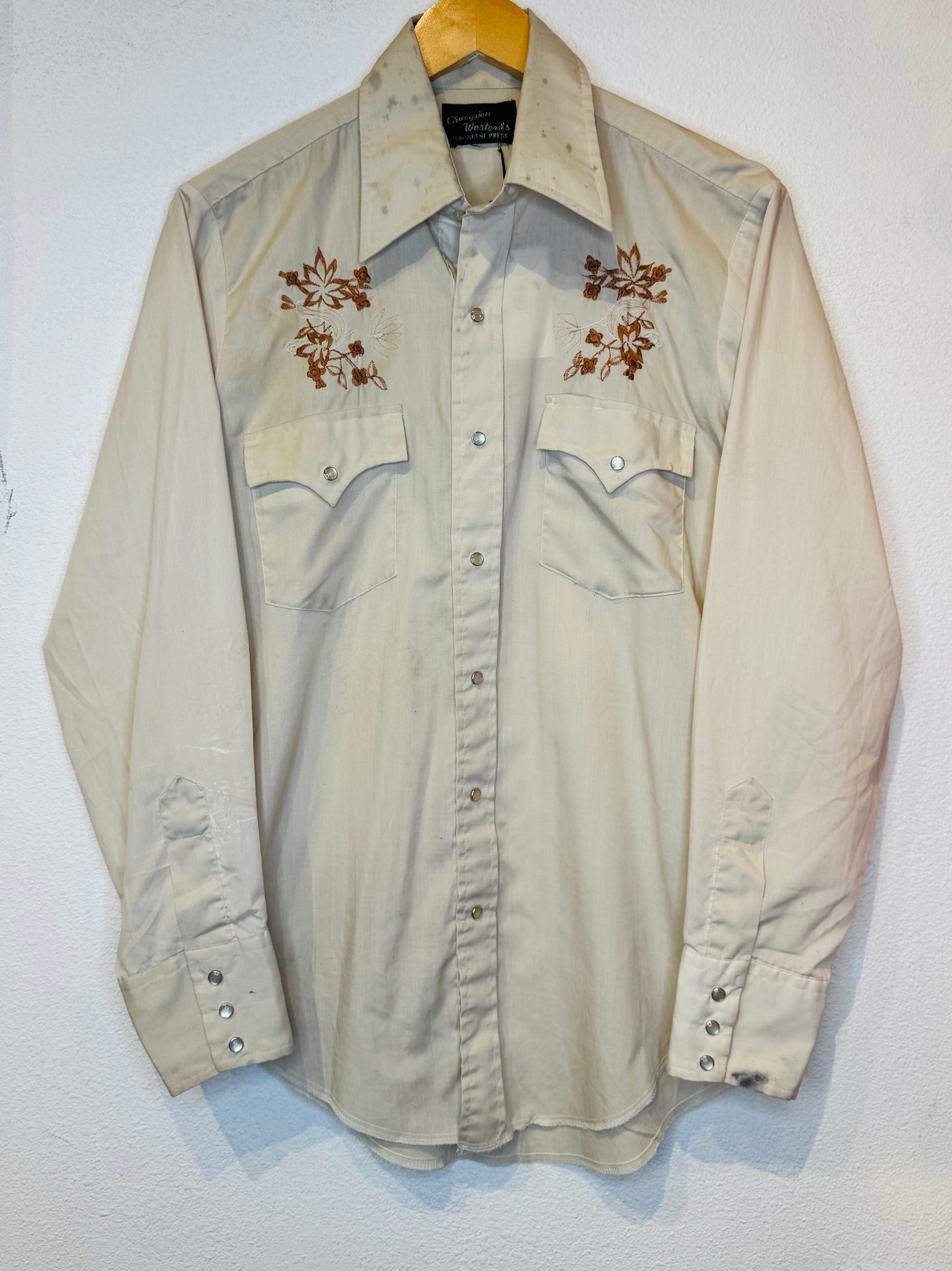 Floral Vintage Pearl Snap - Burnout