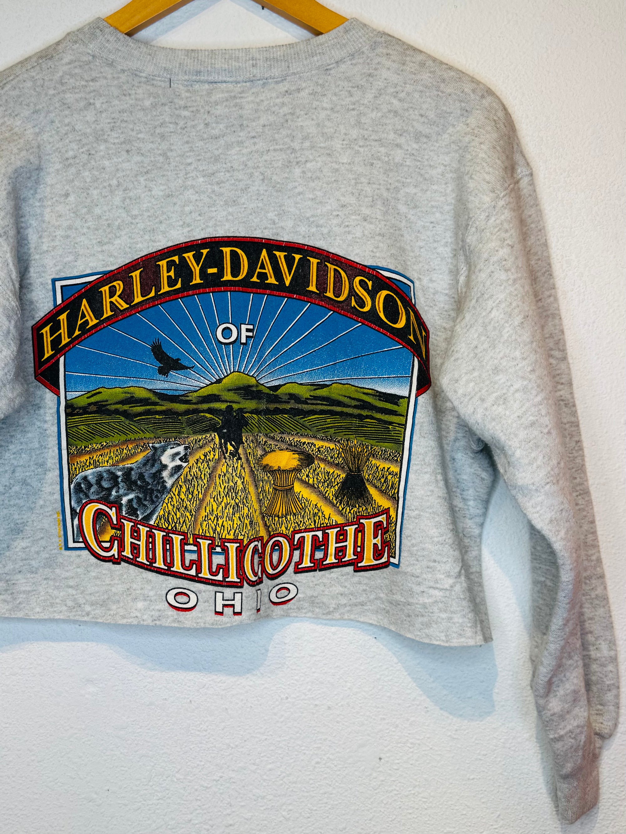 Ohio Harley Vintage Crop Crewneck - Burnout