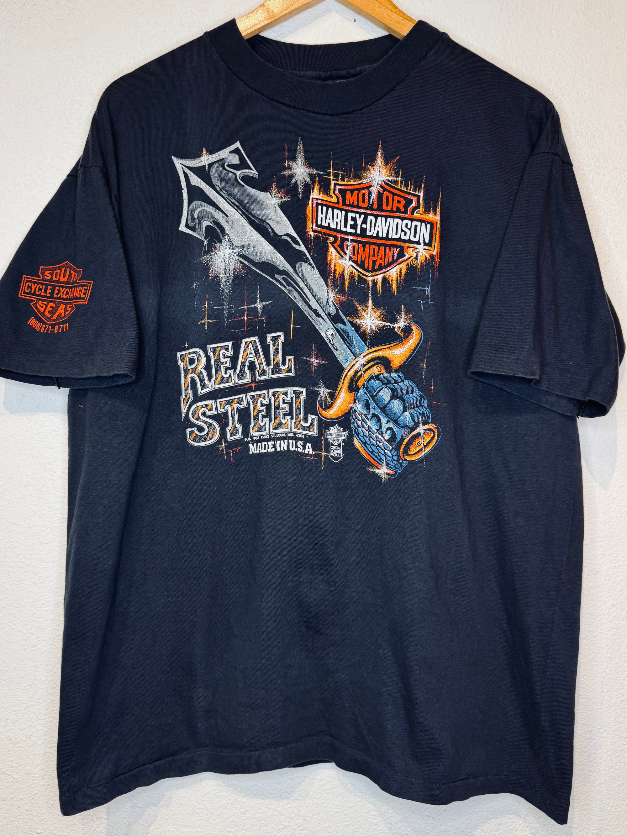 Real Steel Harley Vintage Tee - Burnout