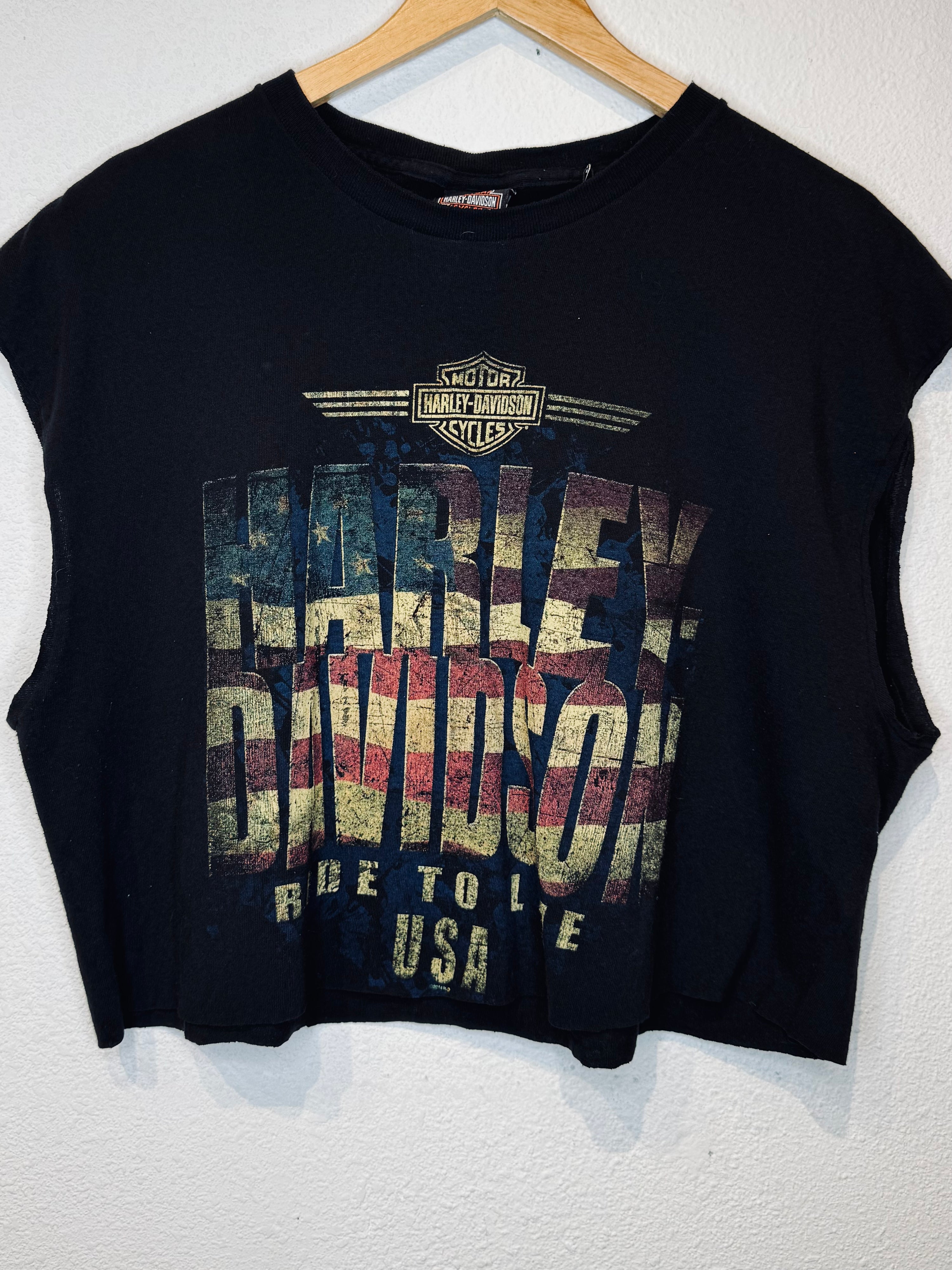 Boiler Harley Vintage Crop Tank - Burnout