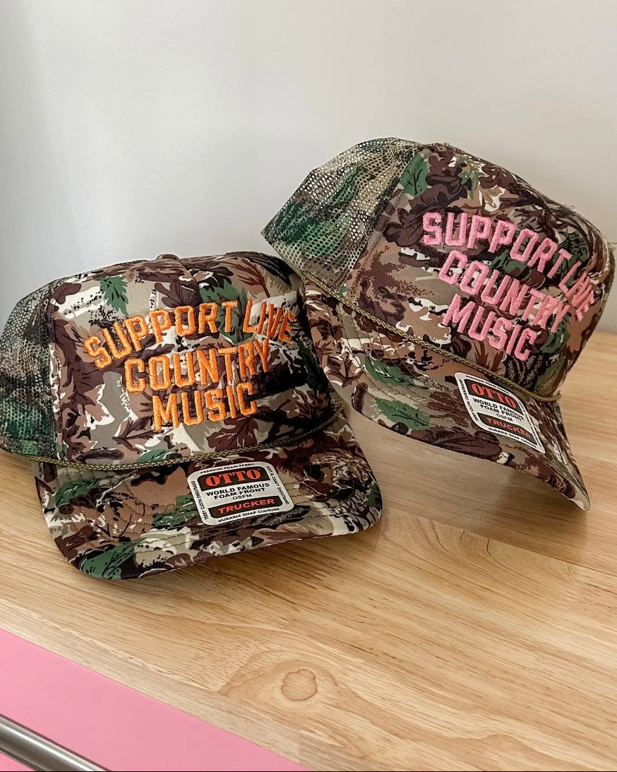 Support Country Trucker Hat - Burnout