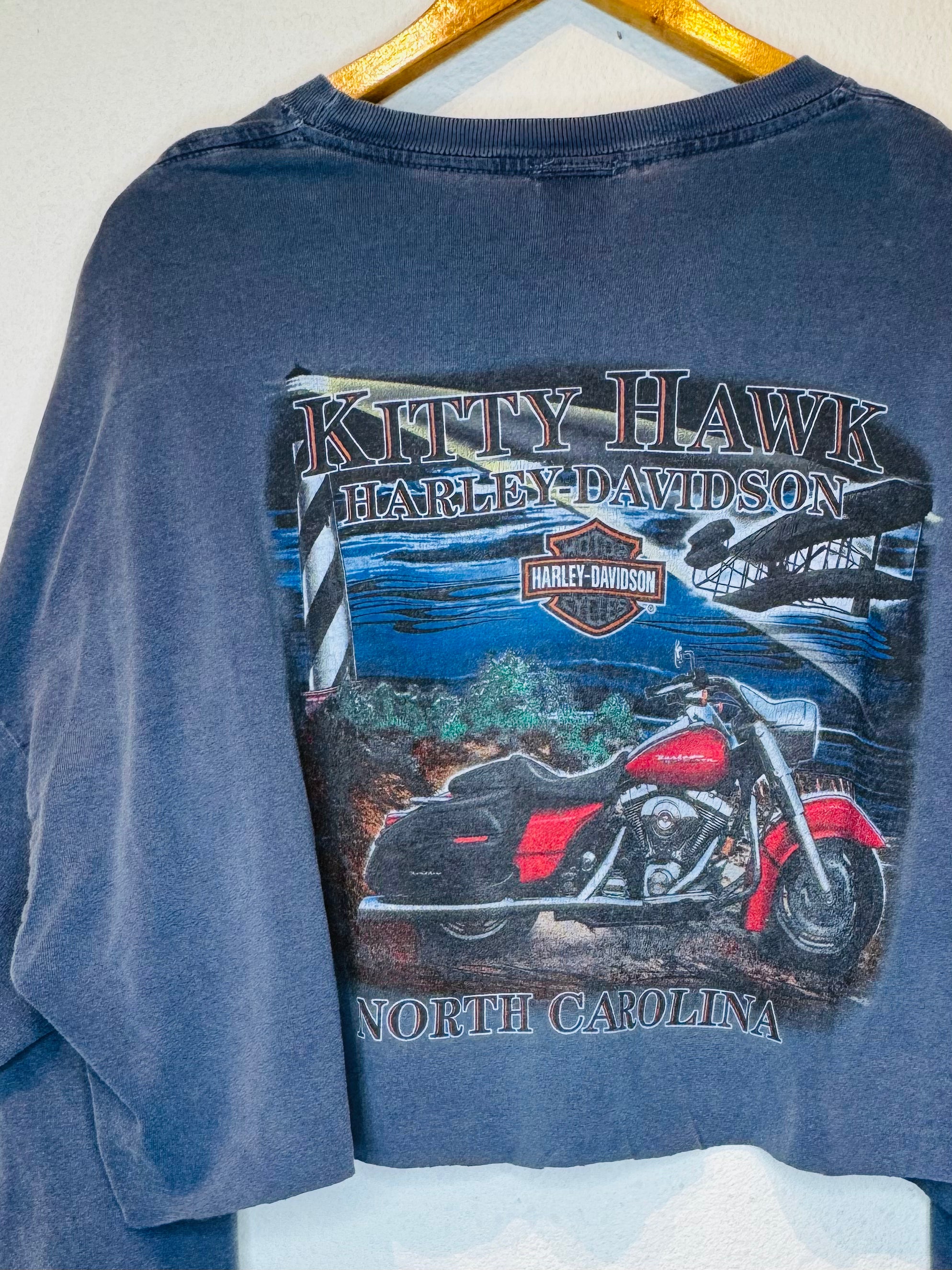 Kitty Hawk Harley Vintage Crop Long Sleeve - Burnout