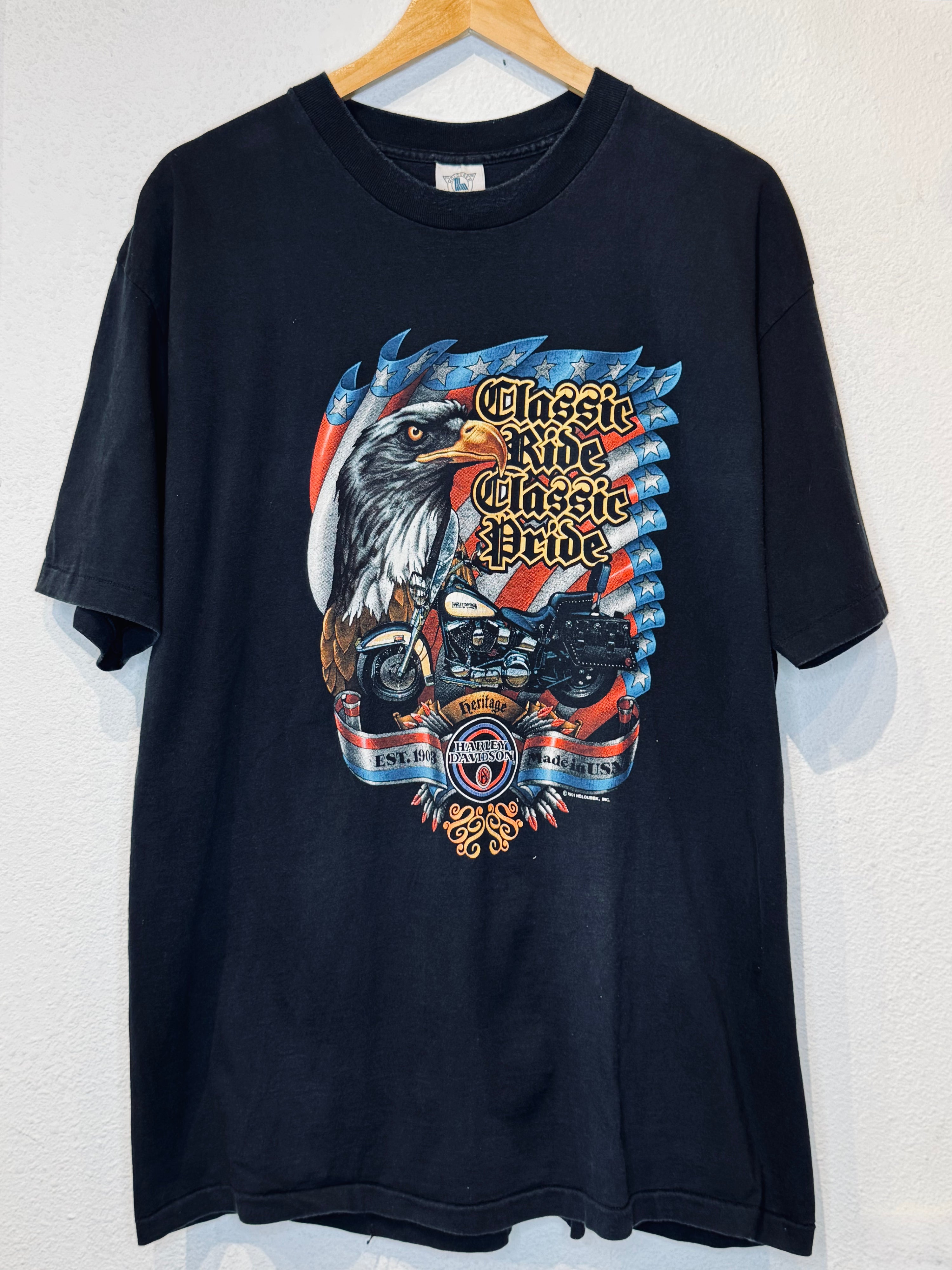 Classic Pride Harley Vintage Tee - Burnout