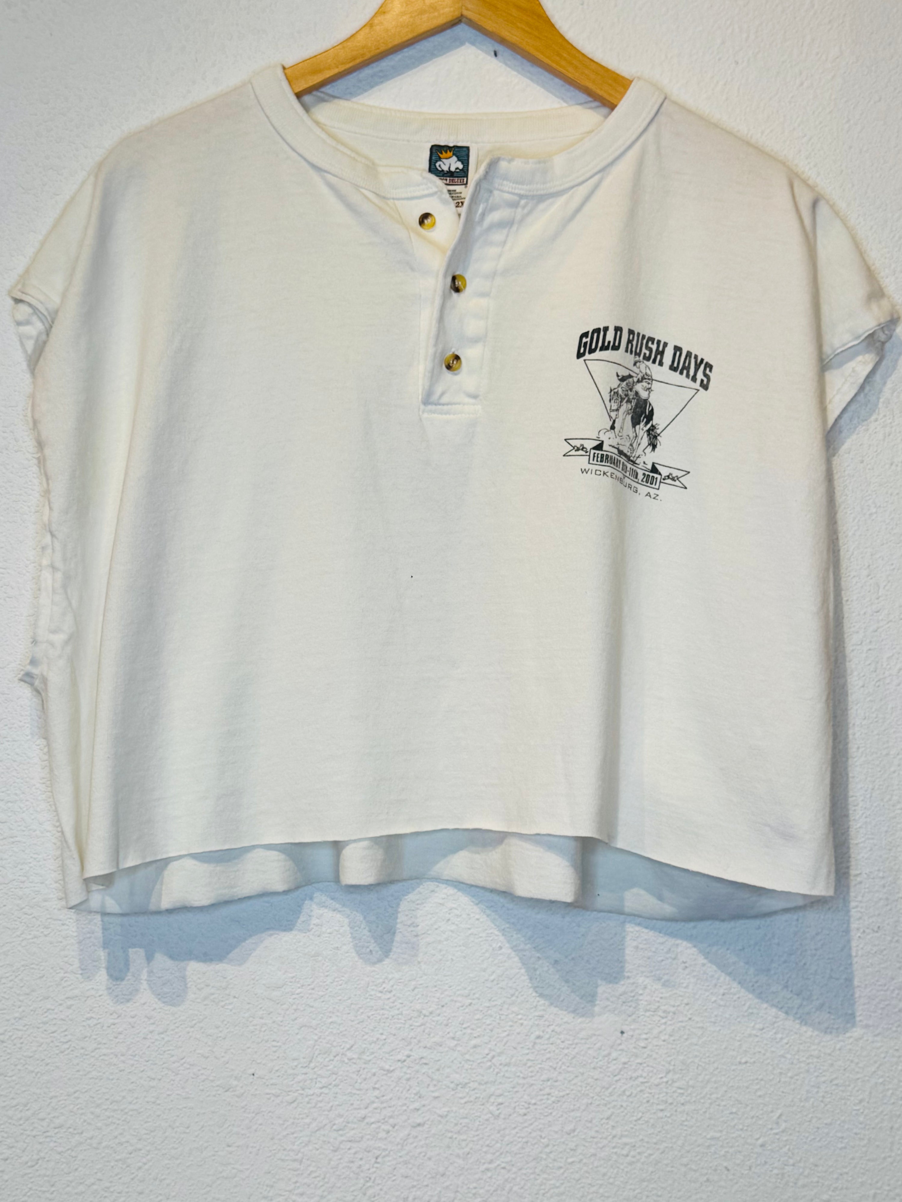 Gold Rush Days Vintage Crop Tank - Burnout