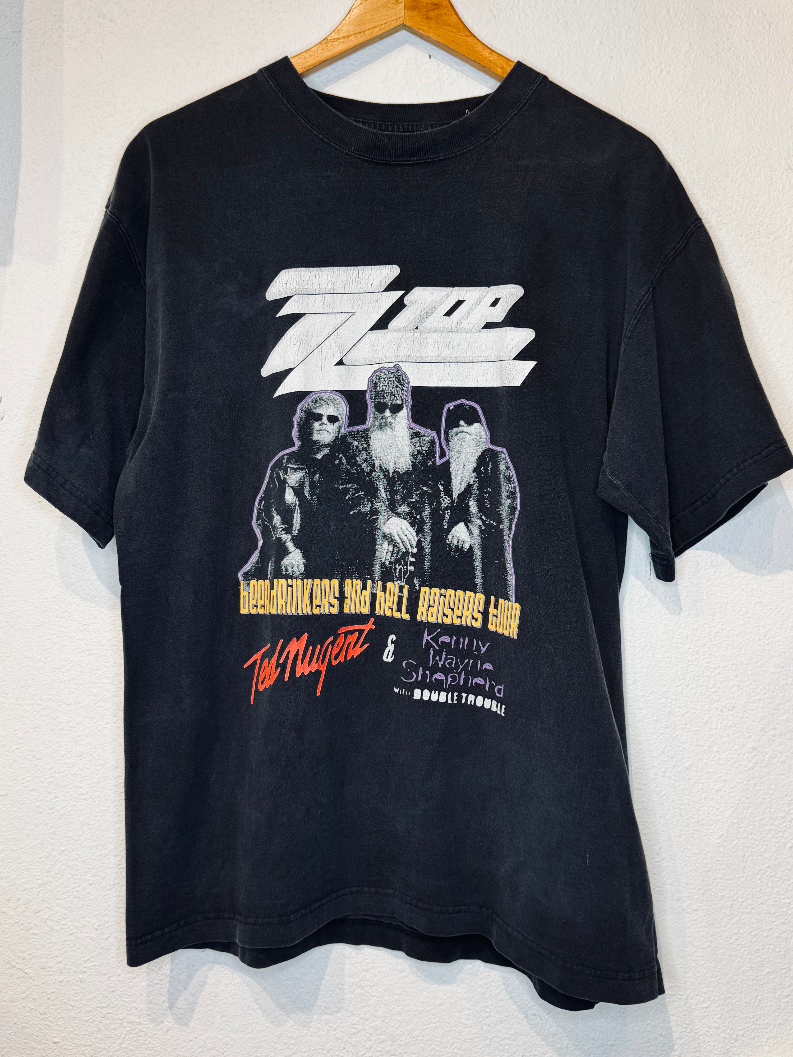 ZZ Top Beer Drinkers Hell Raisers Vintage Tee - Burnout
