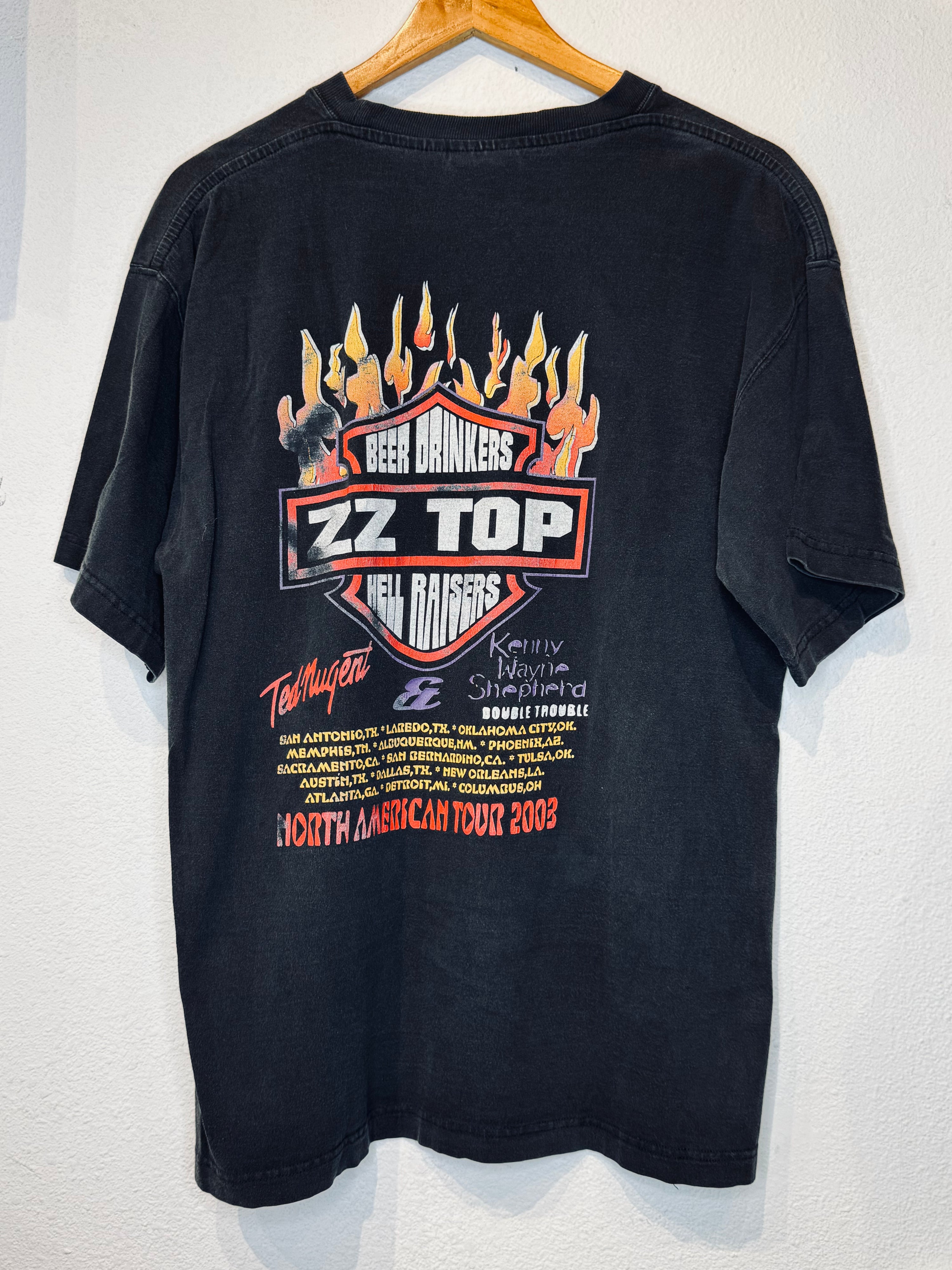 ZZ Top Beer Drinkers Hell Raisers Vintage Tee - Burnout