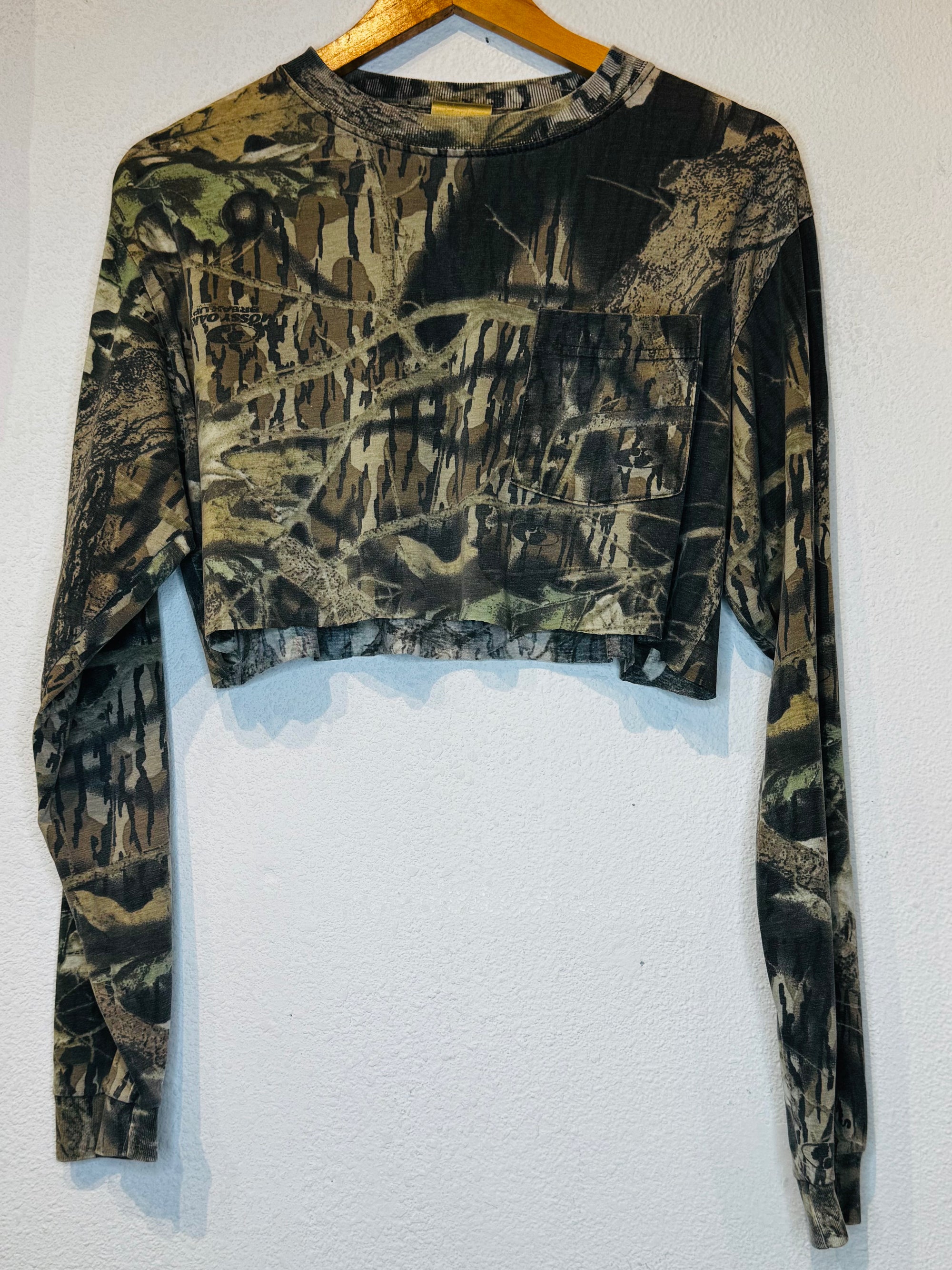 Tree Camo Vintage Crop Long Sleeve