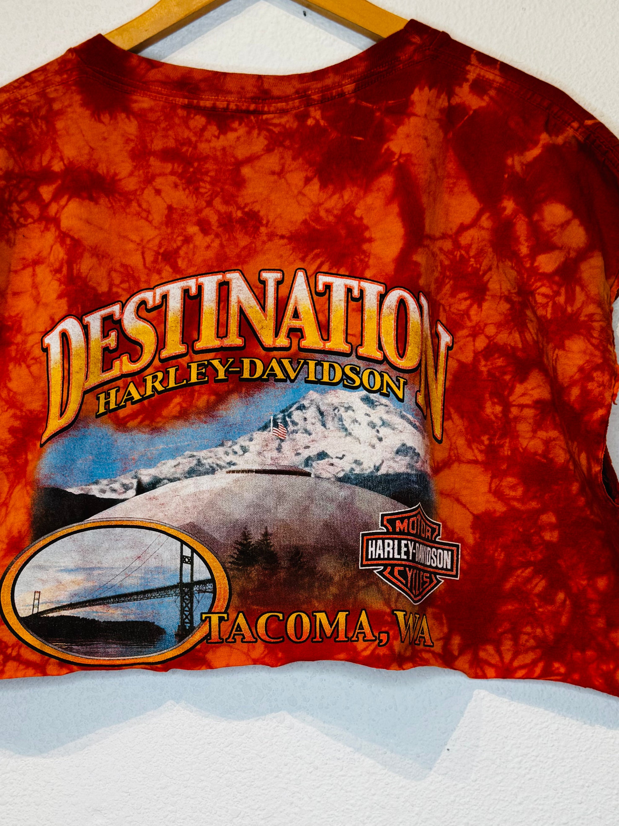 Tacoma Tie Dye Harley Vintage Crop Tank