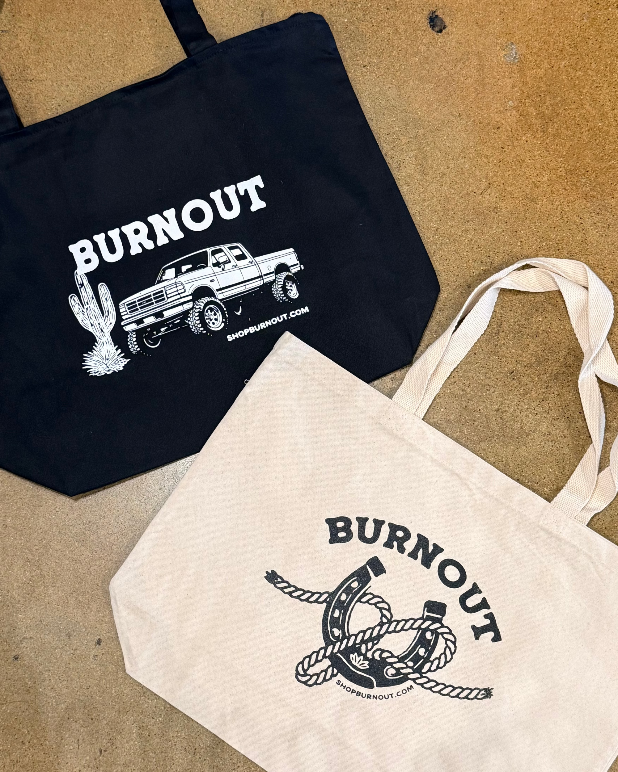 Burnout Shop Tote - Western - Burnout