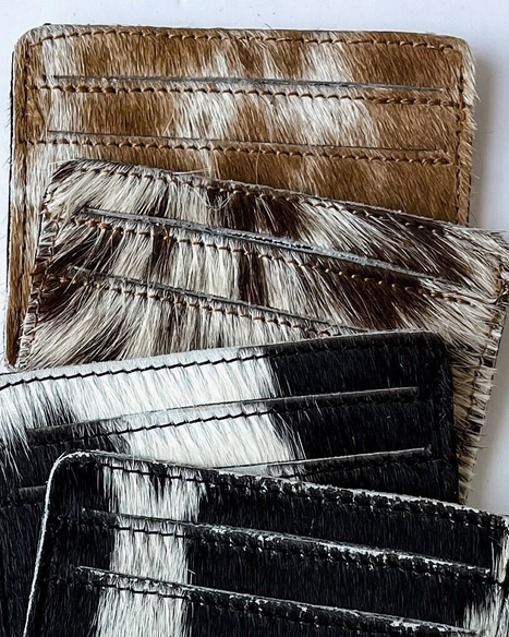 Cowhide Card Holder - Burnout