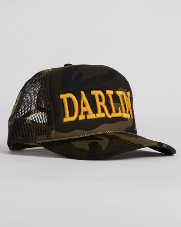 DARLIN' Camo Trucker Hat - Burnout