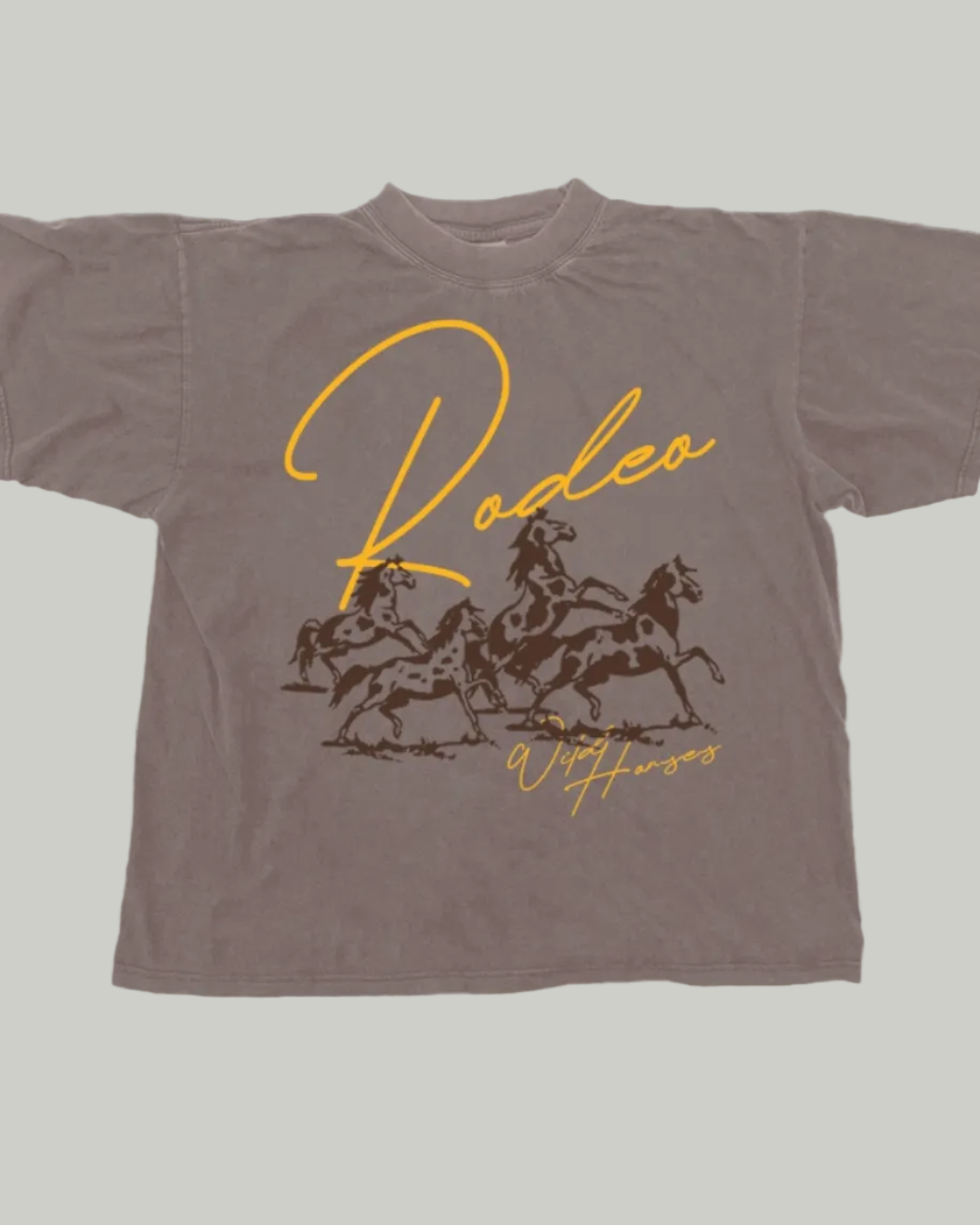Wild Horses Rodeo Tee - Burnout