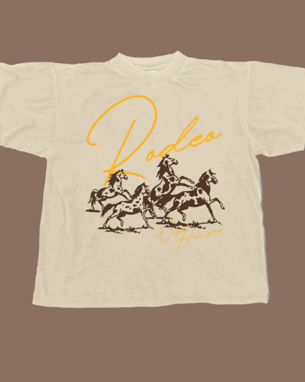 Wild Horses Rodeo Tee - Burnout