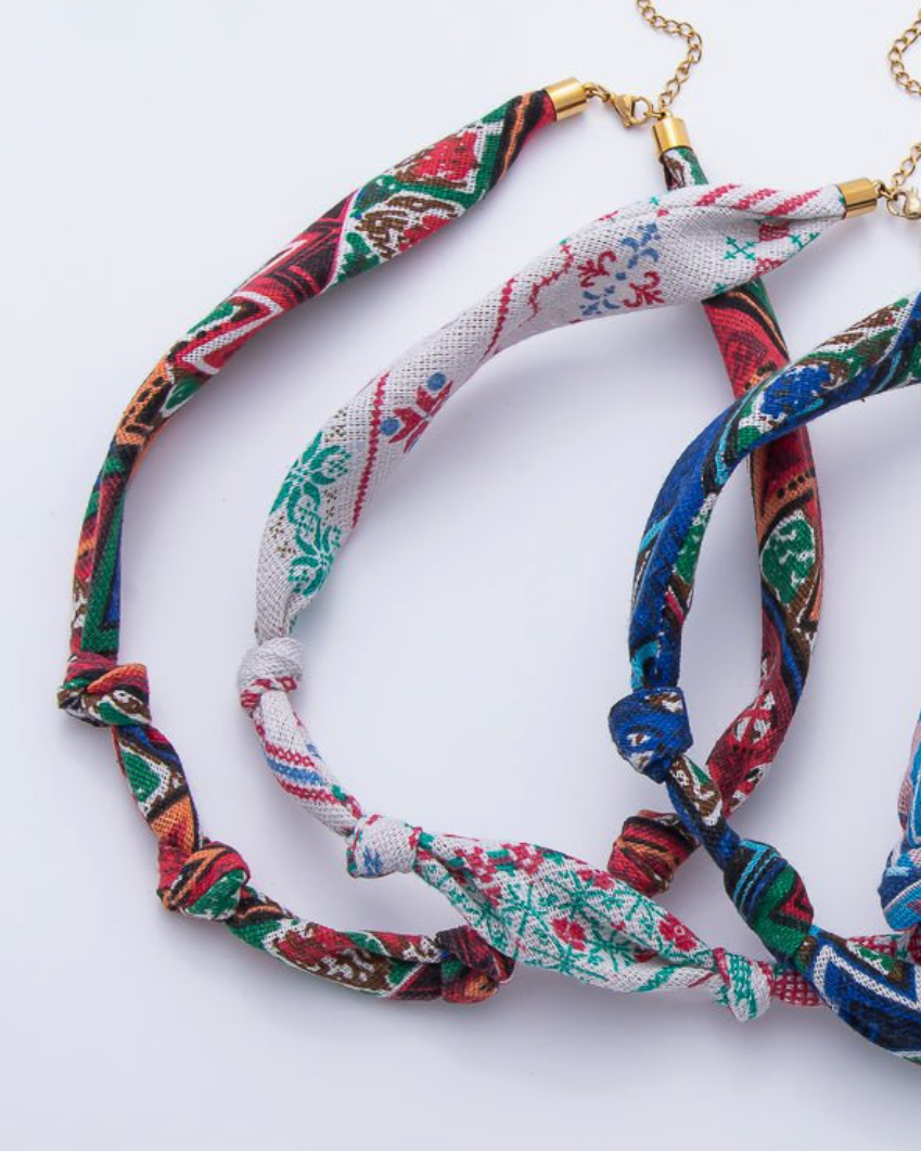 Bandana Knot Necklace - Burnout