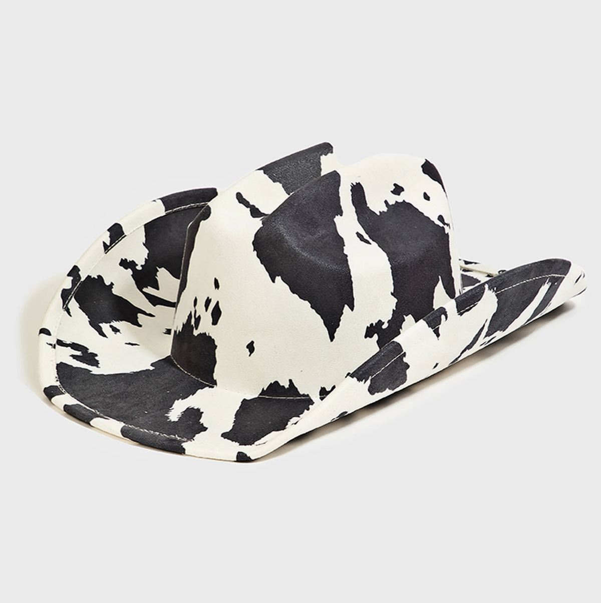 Cow Print Cowboy Hat - Burnout