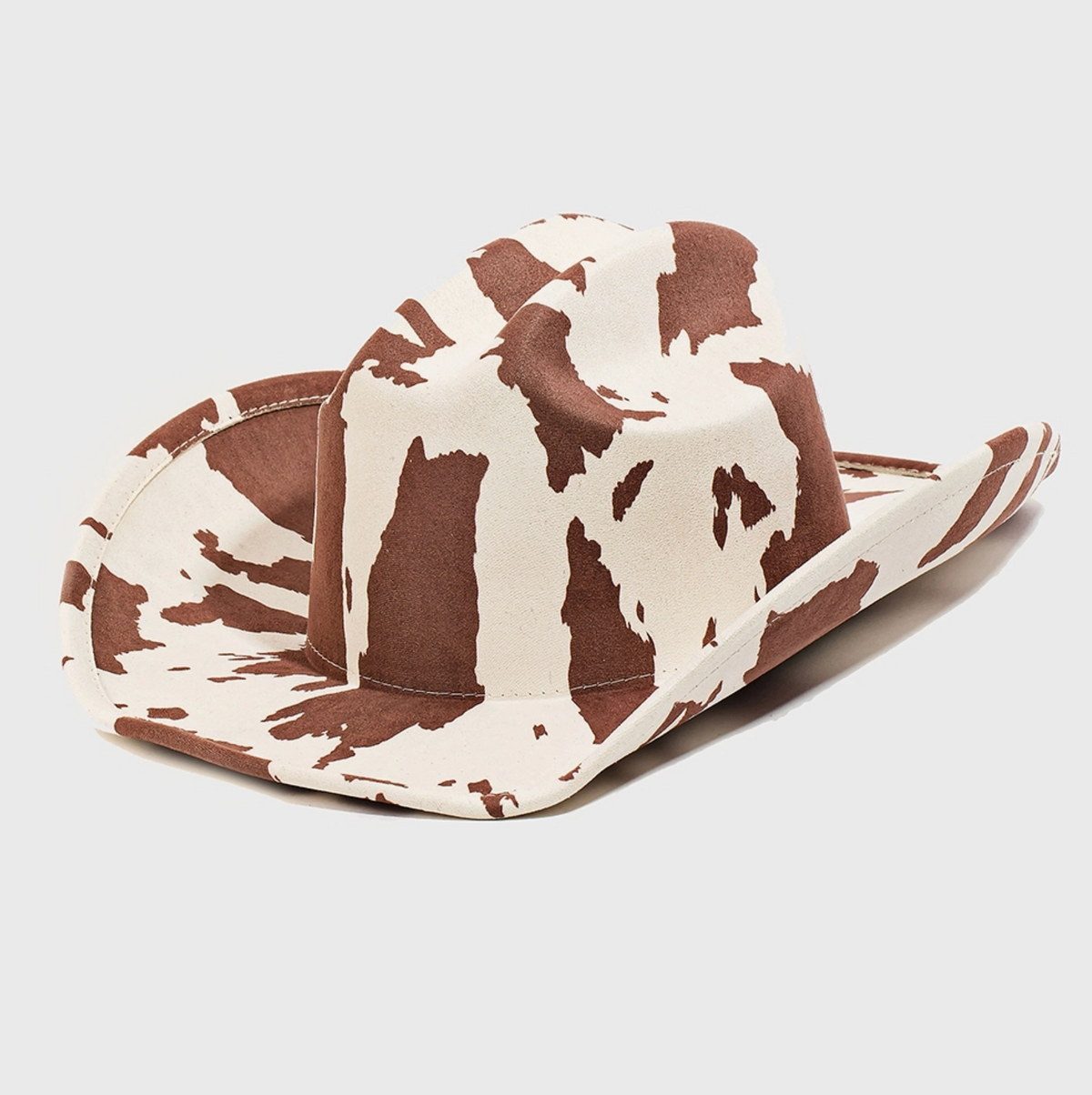 Cow Print Cowboy Hat - Burnout