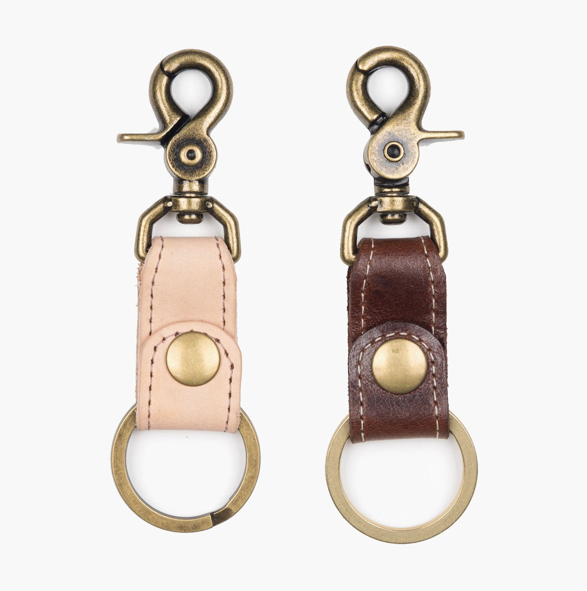 Leather Snap Clip Keychain - Burnout