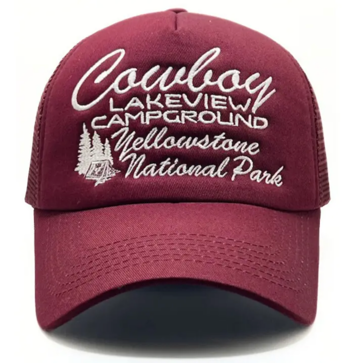 Cowboy Campground Trucker Hat - Burnout