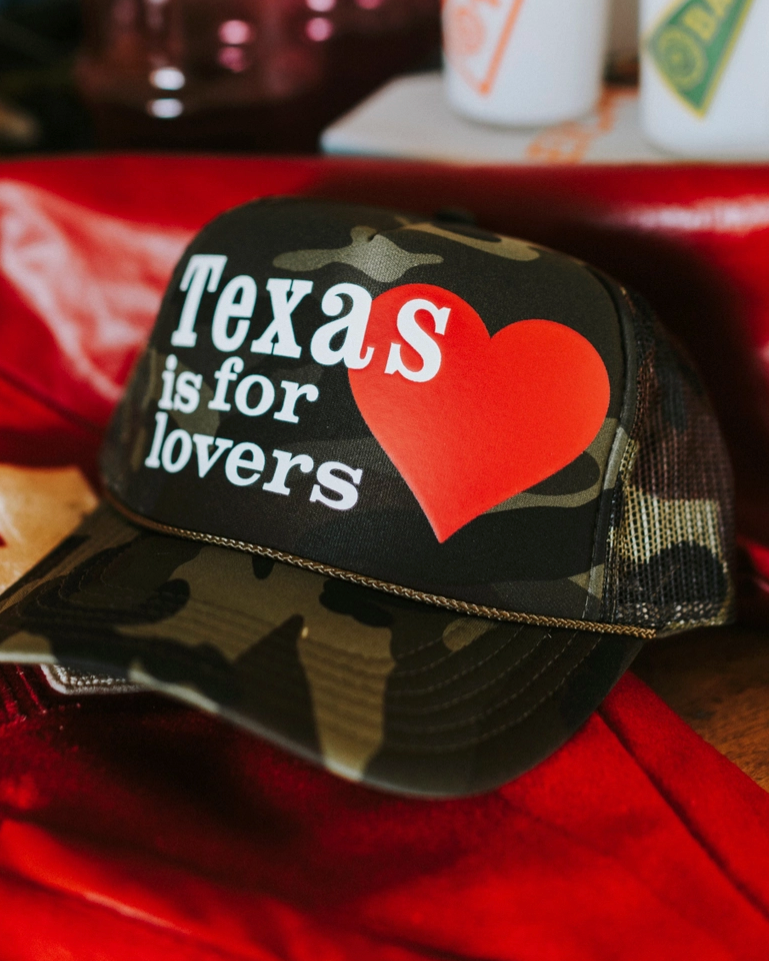 Texas Is For Lovers Trucker Hat - Burnout