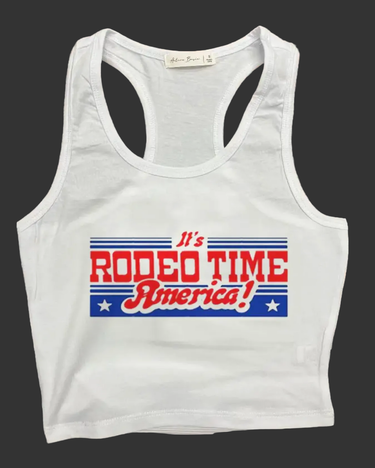 Rodeo Time Crop Tank - Burnout