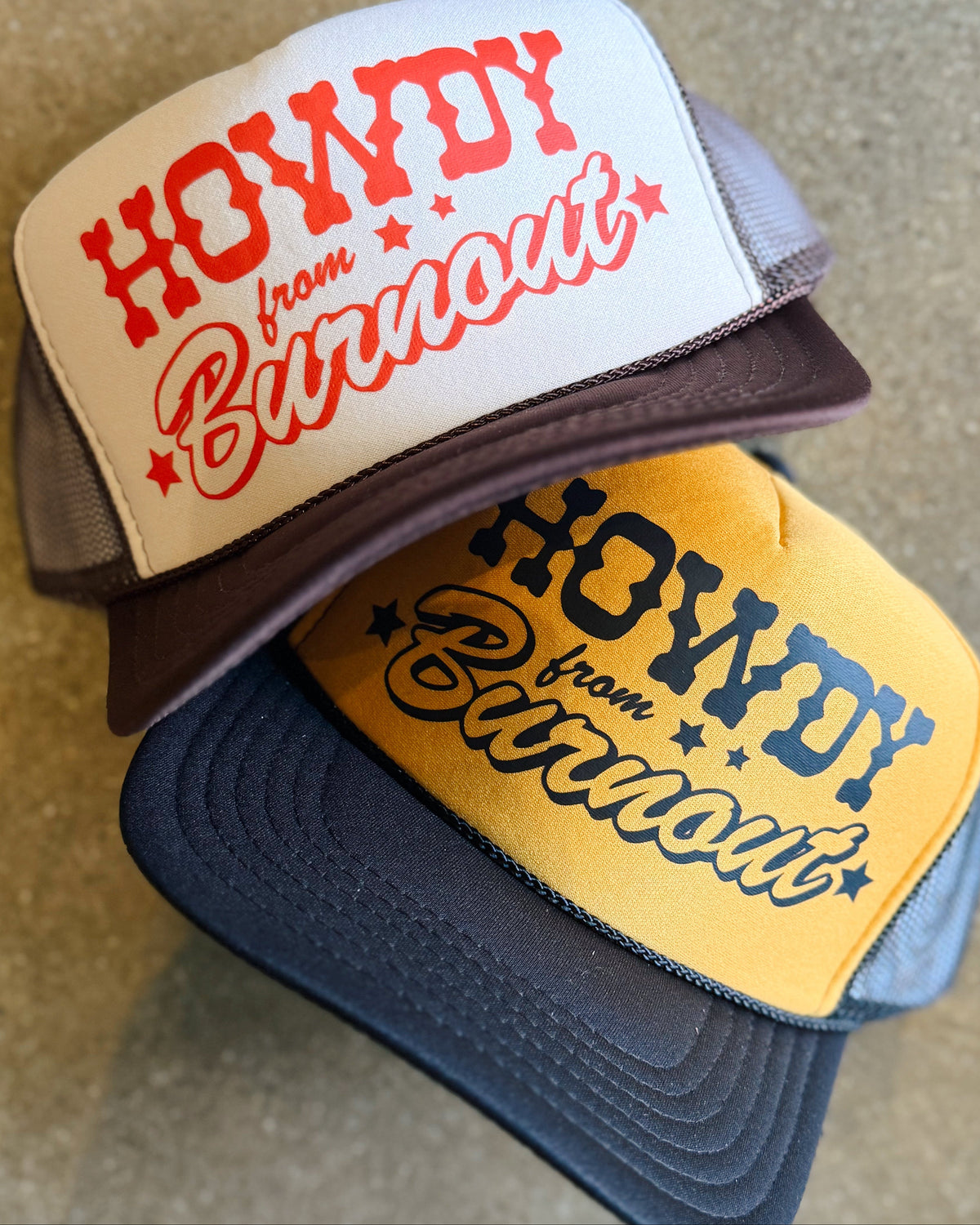 Howdy Burnout Trucker Hat - Burnout